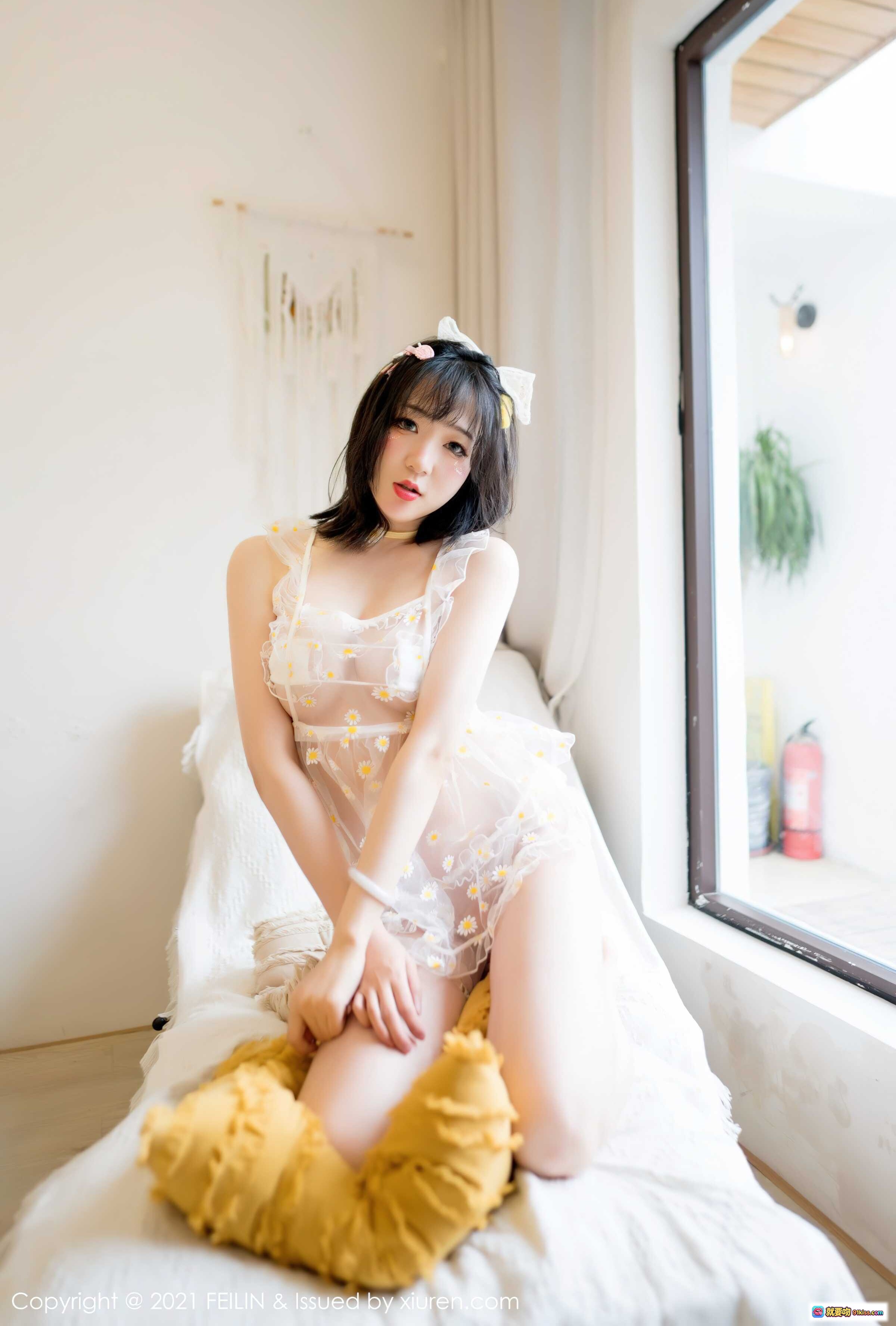 图片[4] - 龙女宝宝性感蕾丝内衣写真 | FEILIN 2021.08.30 Vol.411 | 白色系少女风居家私房美图 - 就要吻