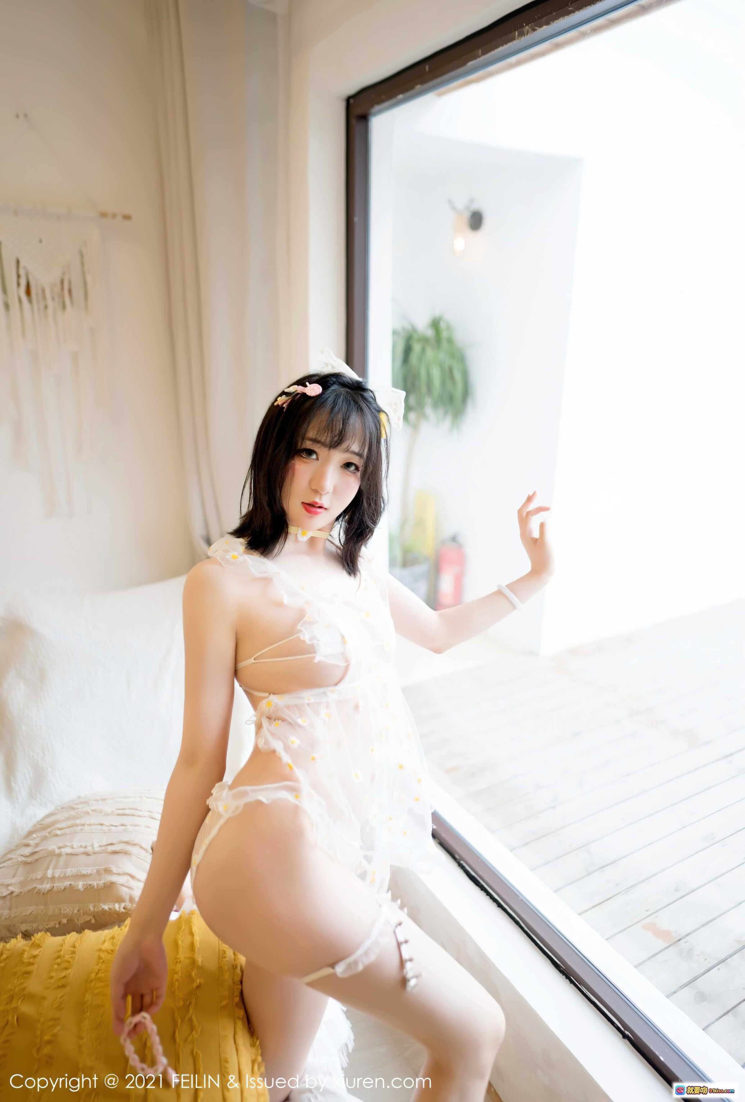 图片[6] - 龙女宝宝性感蕾丝内衣写真 | FEILIN 2021.08.30 Vol.411 | 白色系少女风居家私房美图 - 就要吻