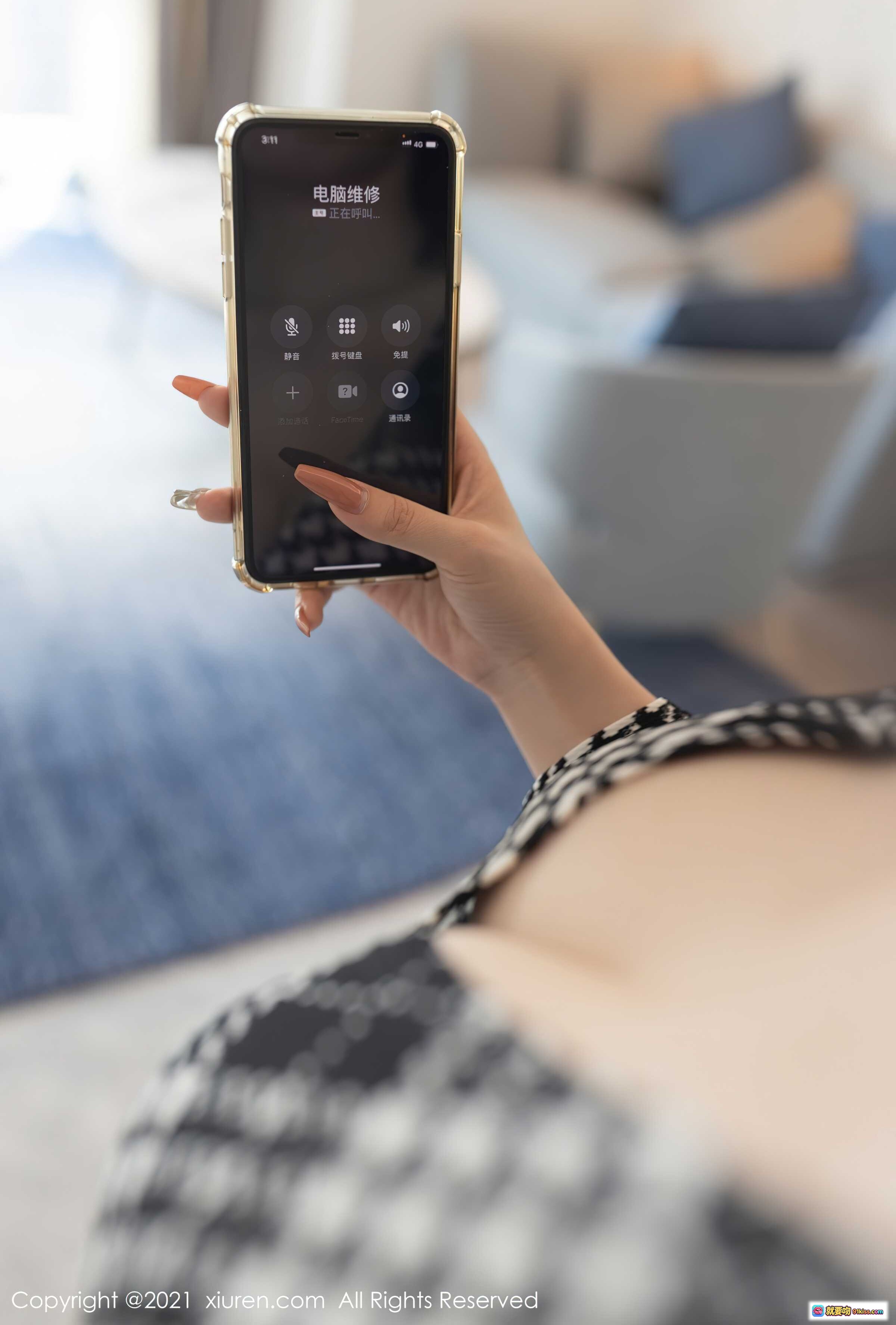 图片[6] - 安然黑白格纹连衣裙黑丝高跟职场写真 | XIUREN秀人网2021.11.09 No.4189 - 就要吻