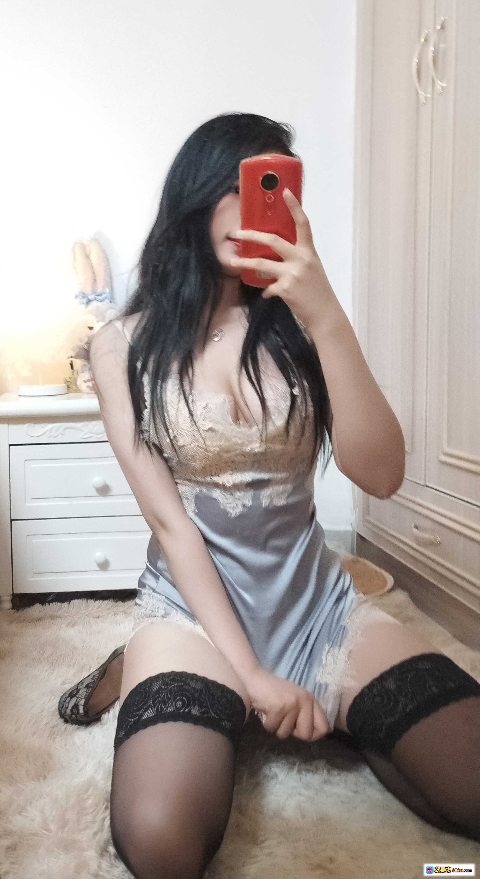 图片[5] - 轩萧学姐NO.014黑丝美腿自拍写真 蓝色睡衣性感私房照 28P高清图集 - 就要吻