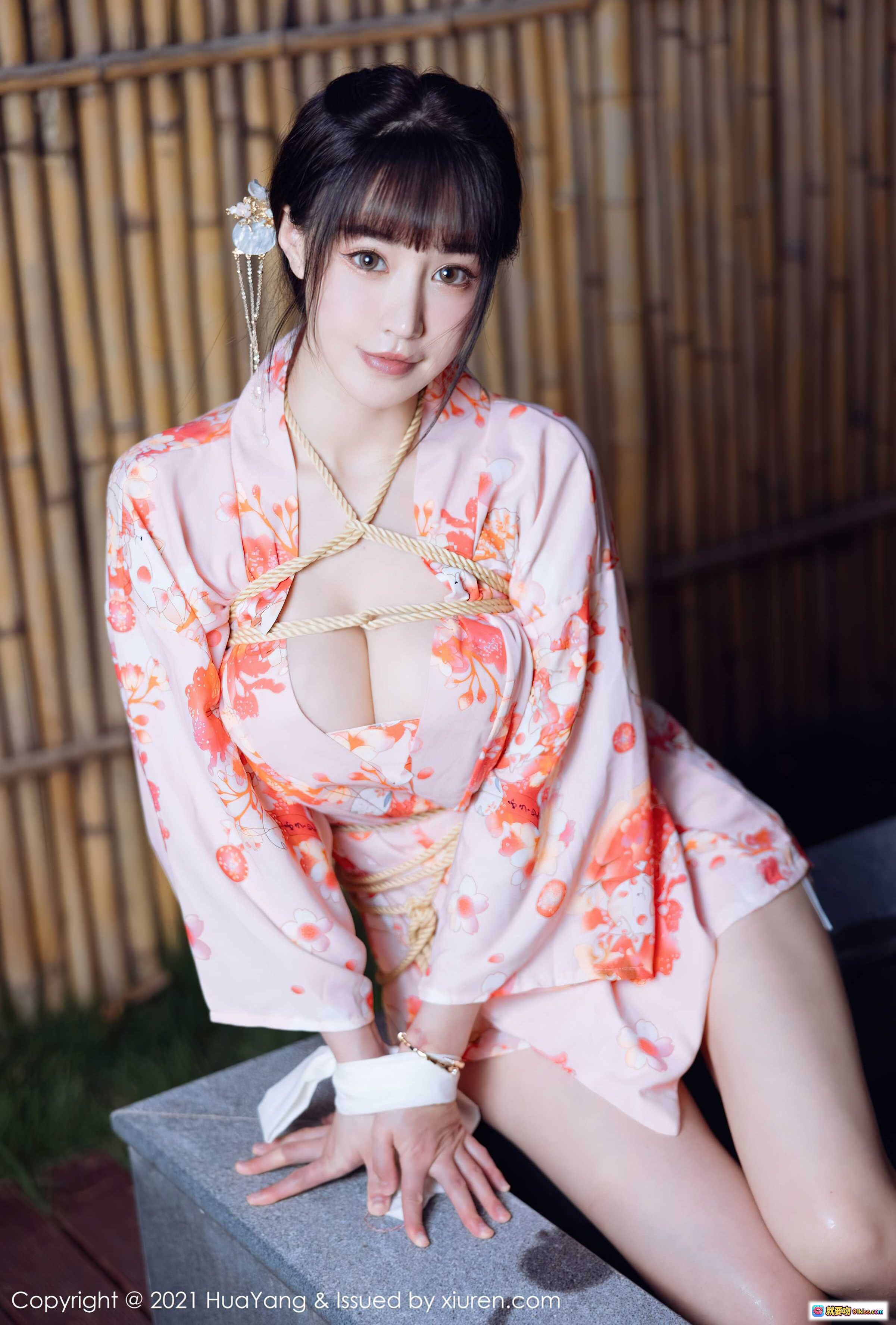 图片[9] - 朱可儿Flower花漾写真2021.11.12 Vol.463 粉色和风浴衣美腿坐姿清纯性感摄影集 - 就要吻