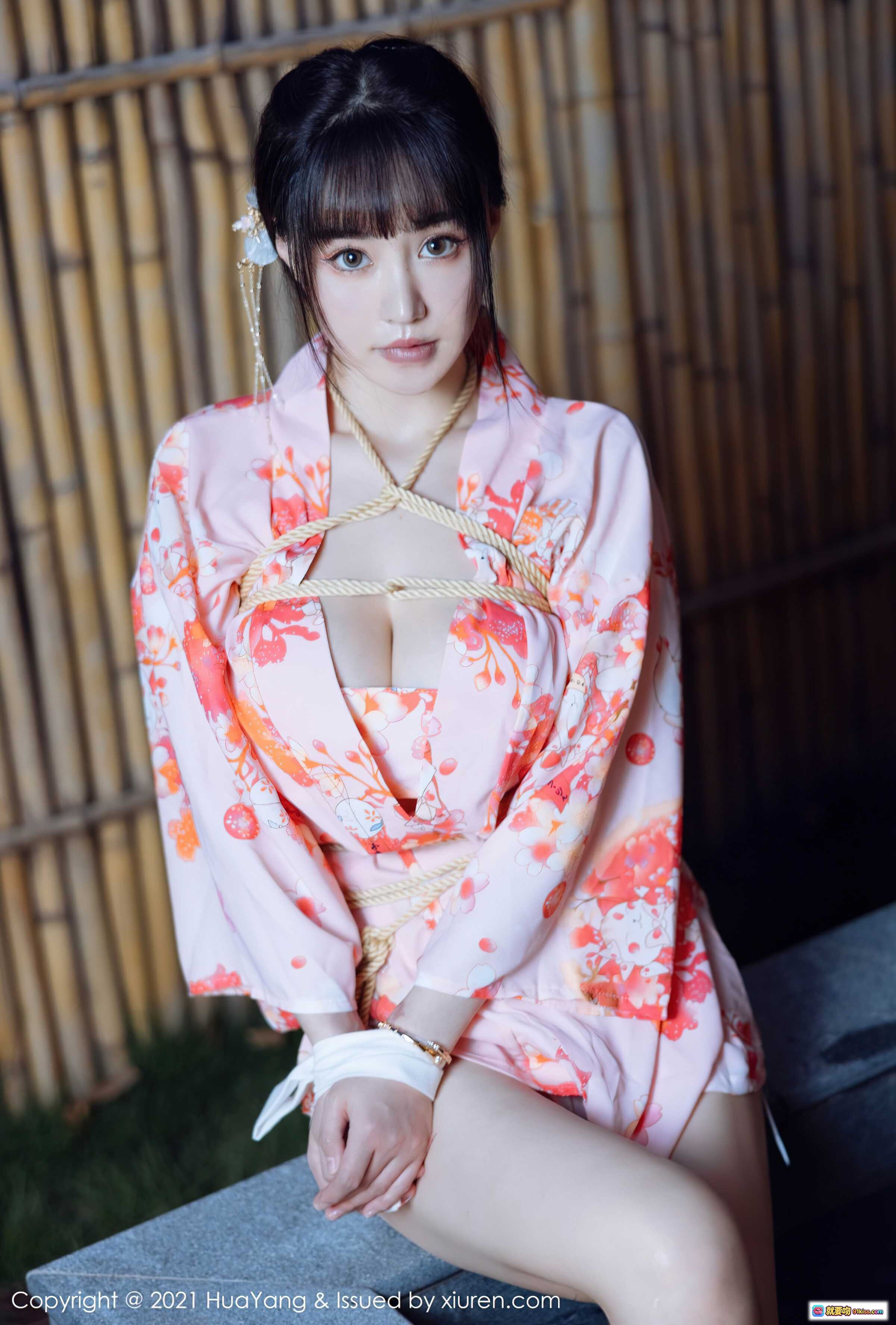 图片[10] - 朱可儿Flower花漾写真2021.11.12 Vol.463 粉色和风浴衣美腿坐姿清纯性感摄影集 - 就要吻