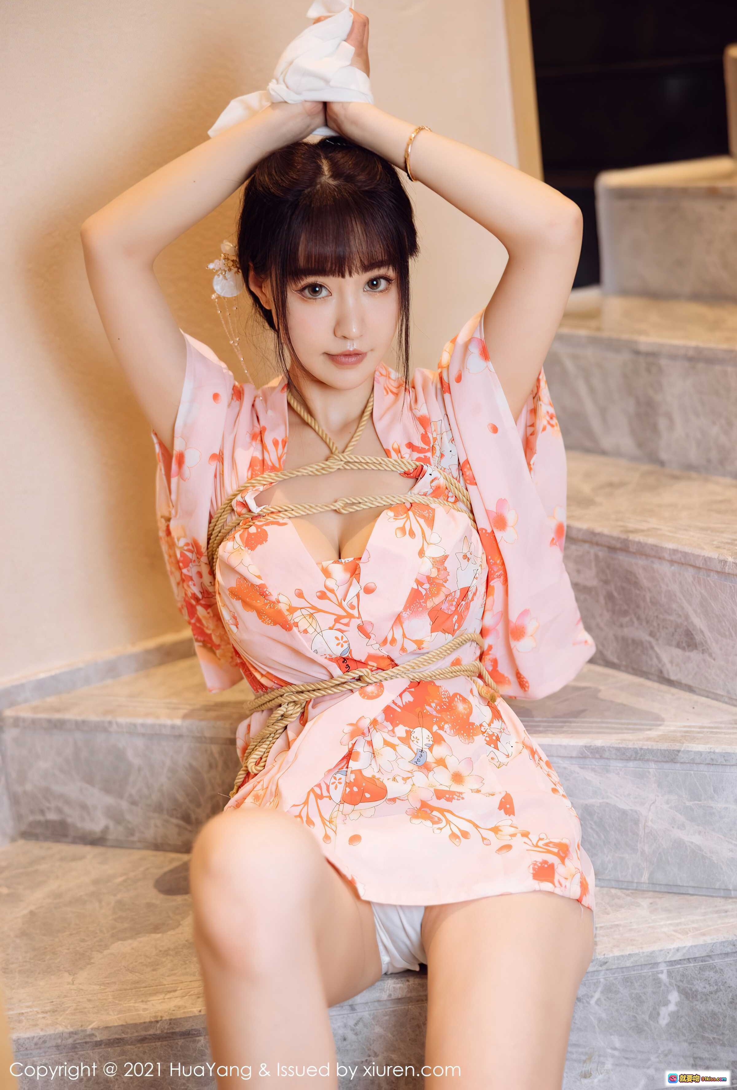 图片[5] - 朱可儿Flower花漾写真2021.11.12 Vol.463 粉色和风浴衣美腿坐姿清纯性感摄影集 - 就要吻
