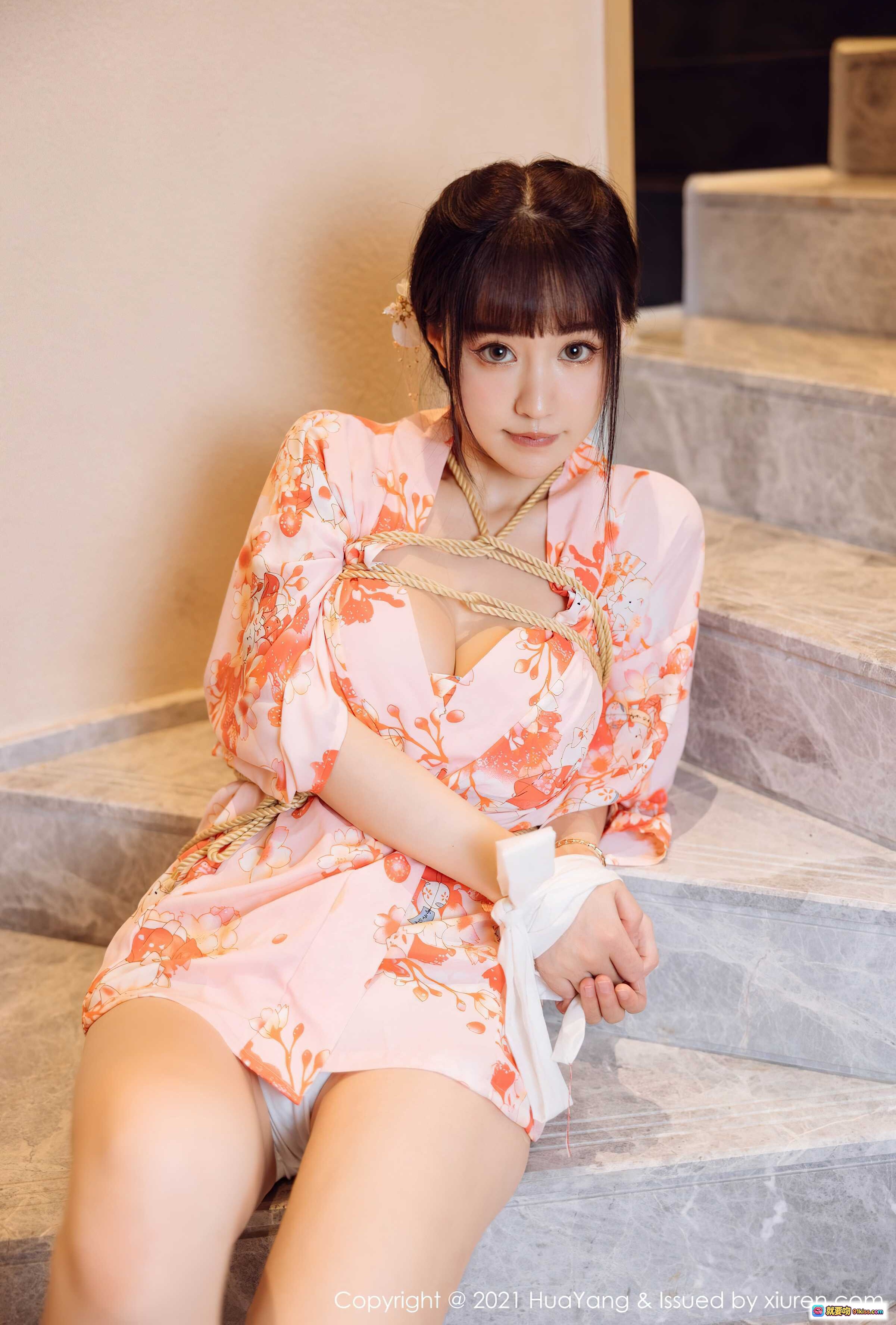 图片[6] - 朱可儿Flower花漾写真2021.11.12 Vol.463 粉色和风浴衣美腿坐姿清纯性感摄影集 - 就要吻