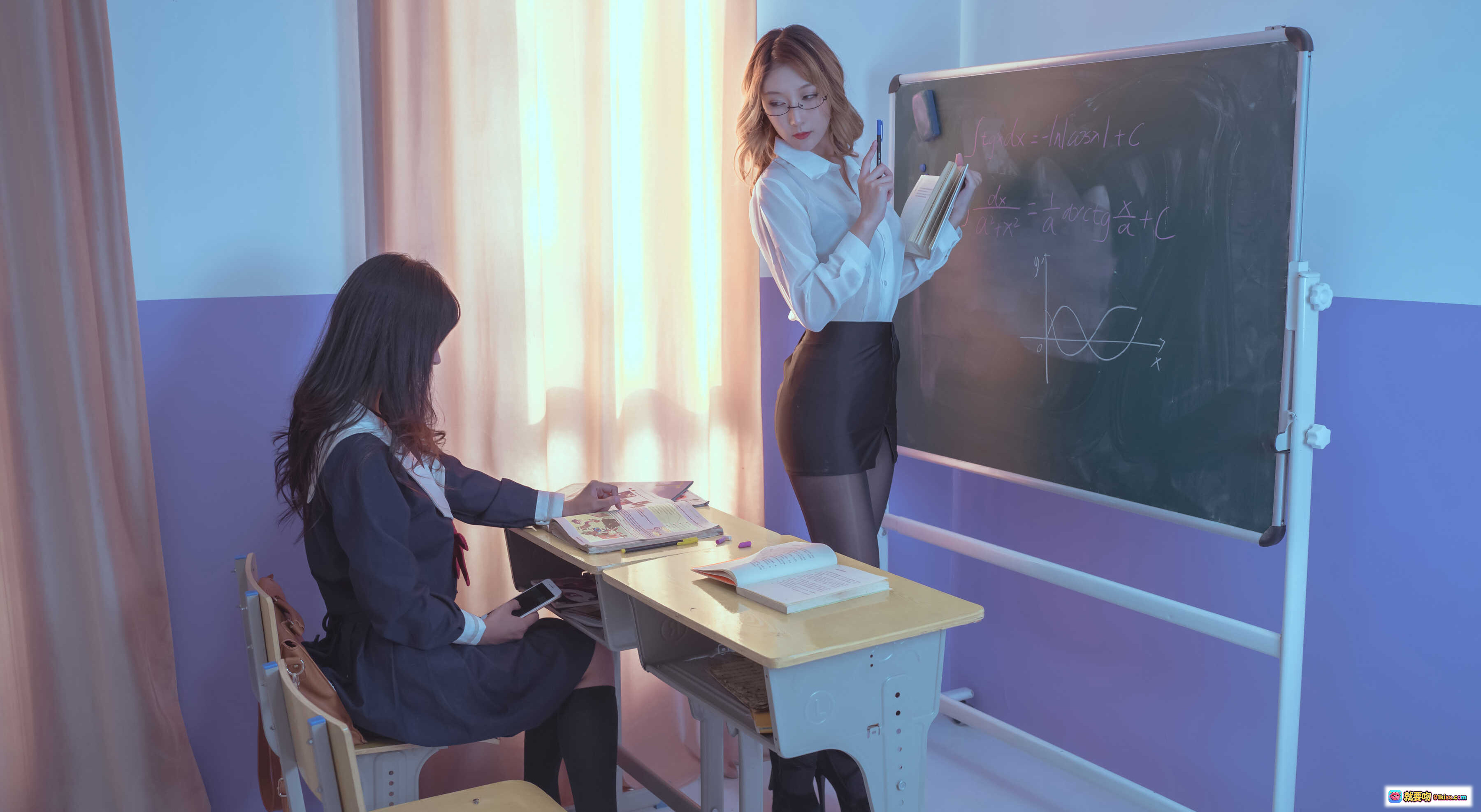 图片[7] - 云溪溪奶桃桃教室绳艺写真69P1V高清美图白衬衫眼镜少女氛围感拍摄 - 就要吻