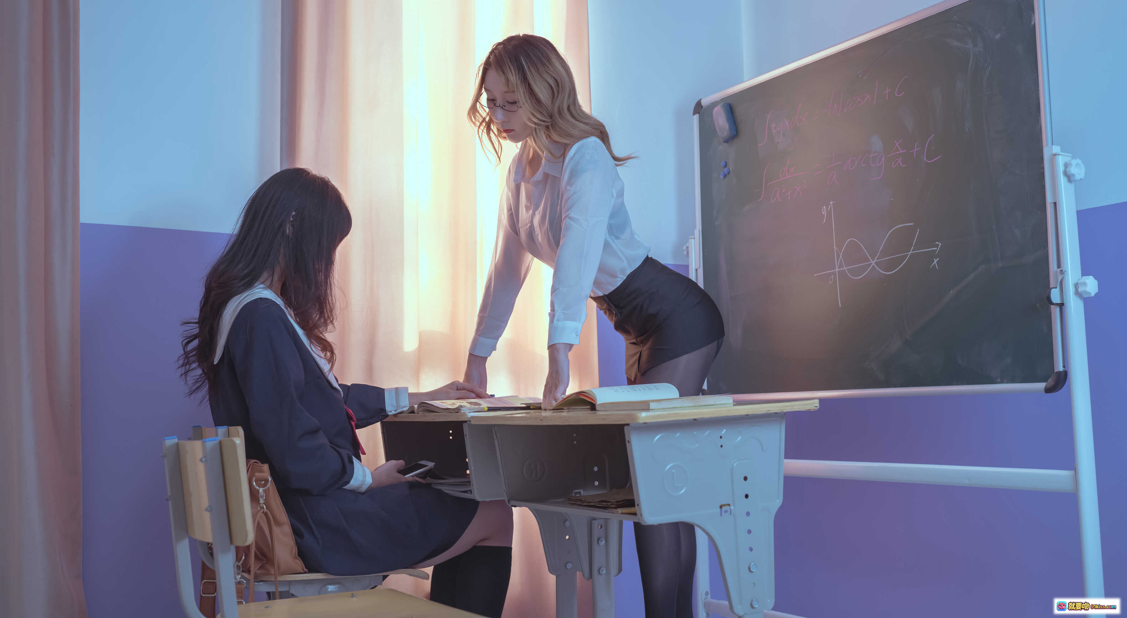 图片[6] - 云溪溪奶桃桃教室绳艺写真69P1V高清美图白衬衫眼镜少女氛围感拍摄 - 就要吻