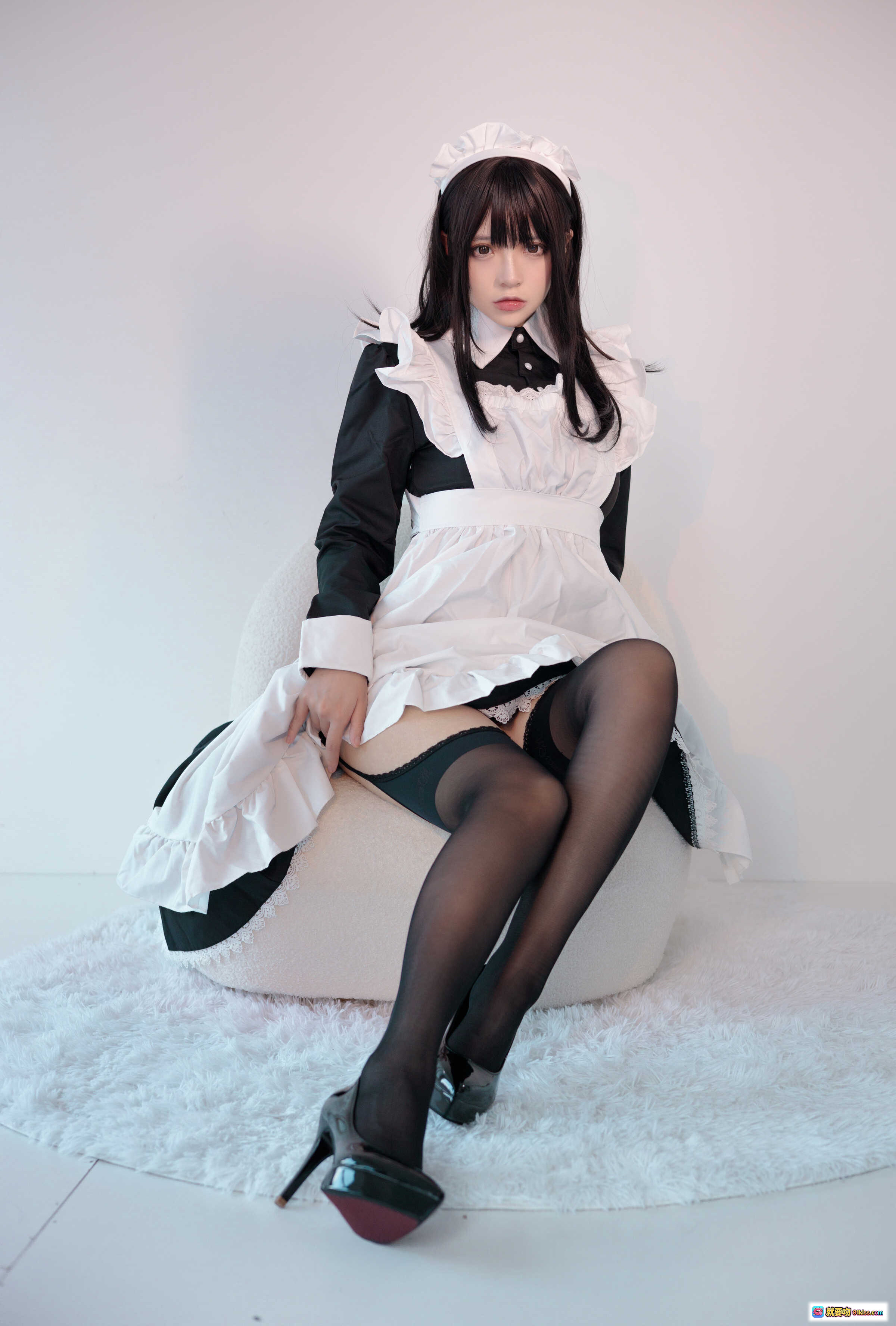 图片[2] - 疯猫ss NO.120 女仆装写真 50P 白色蕾丝女仆裙 黑发少女 厨房场景 甜美性感私房照 - 就要吻