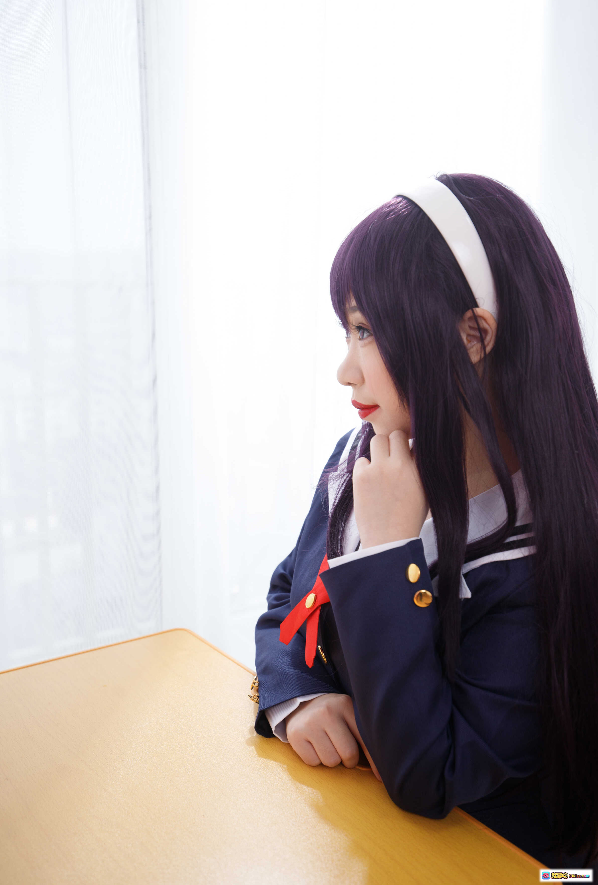 图片[2] - 胡桃猫Kurumineko学姐cosplay写真｜水手服黑丝美腿教室场景｜42P高清图集 - 就要吻