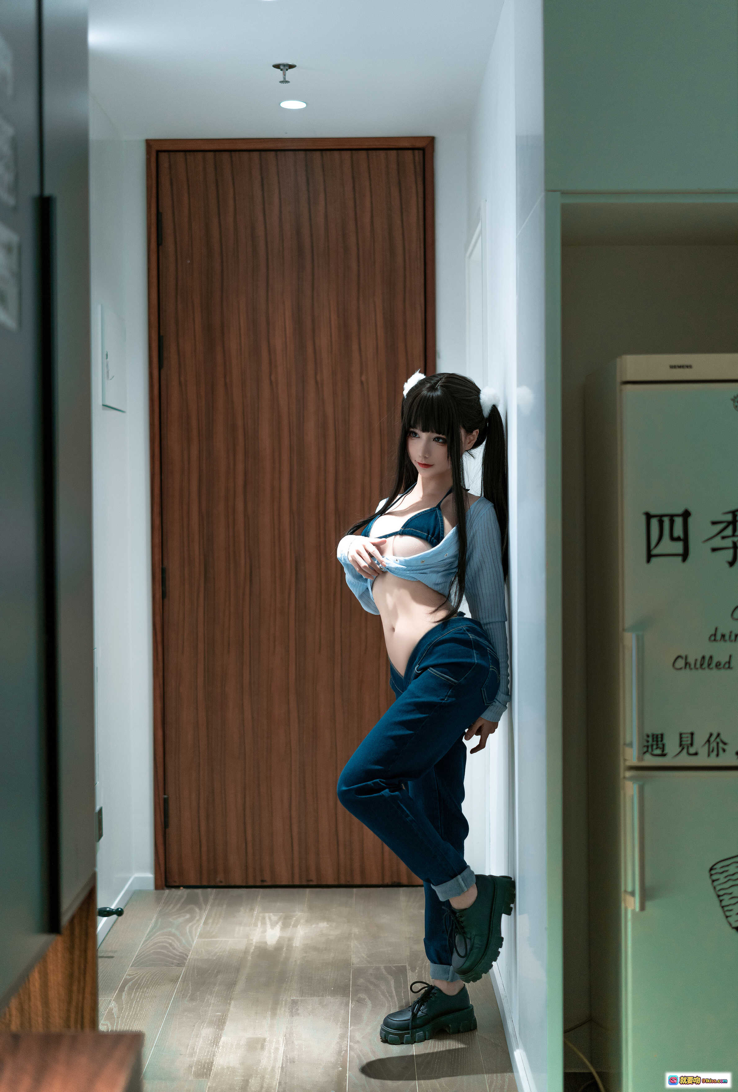 图片[3] - 蠢沫沫NO.140吉他妹妹2.0写真 甜美双马尾牛仔风性感私房照 130P高清图集 - 就要吻