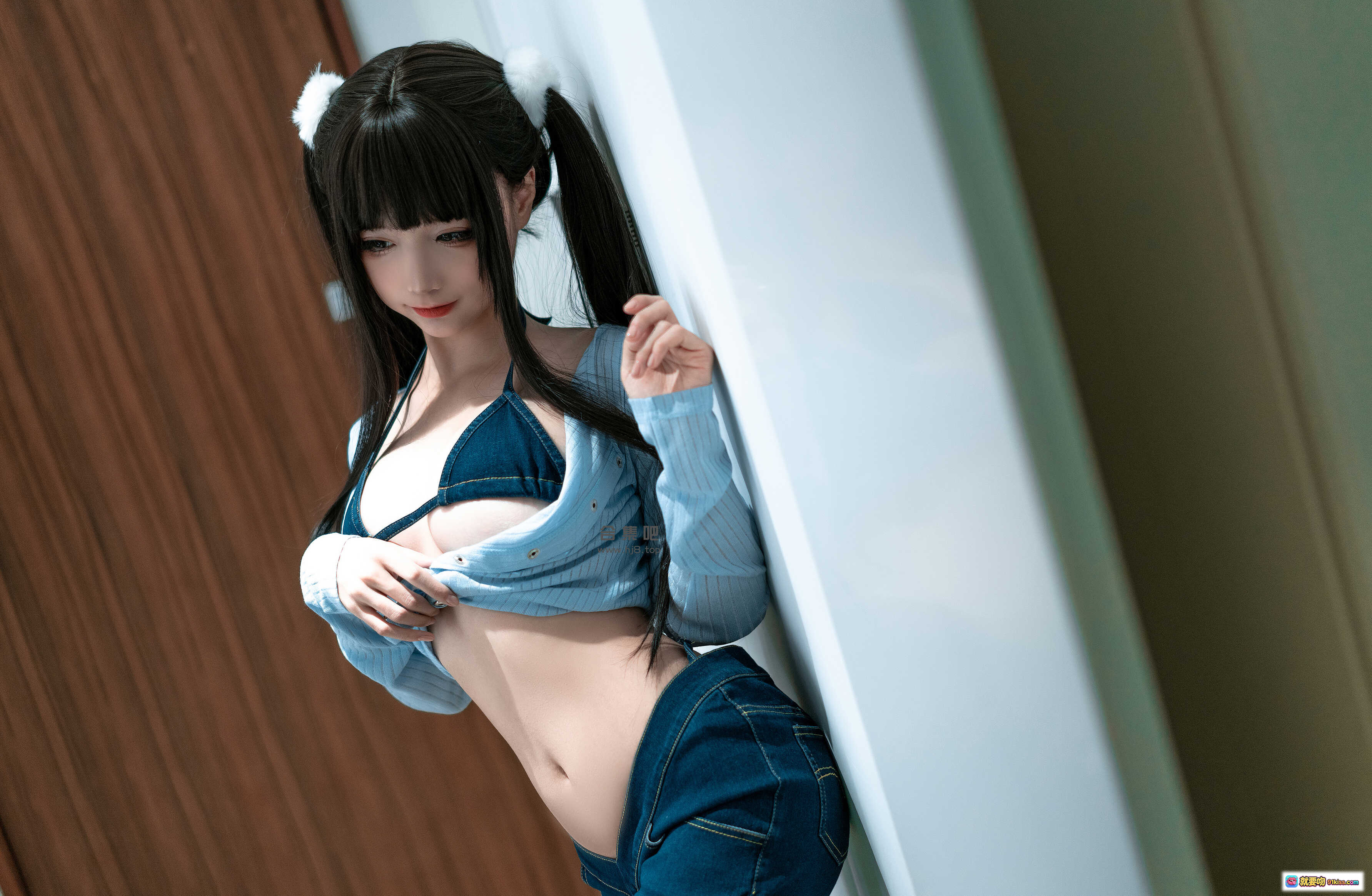 图片[4] - 蠢沫沫NO.140吉他妹妹2.0写真 甜美双马尾牛仔风性感私房照 130P高清图集 - 就要吻