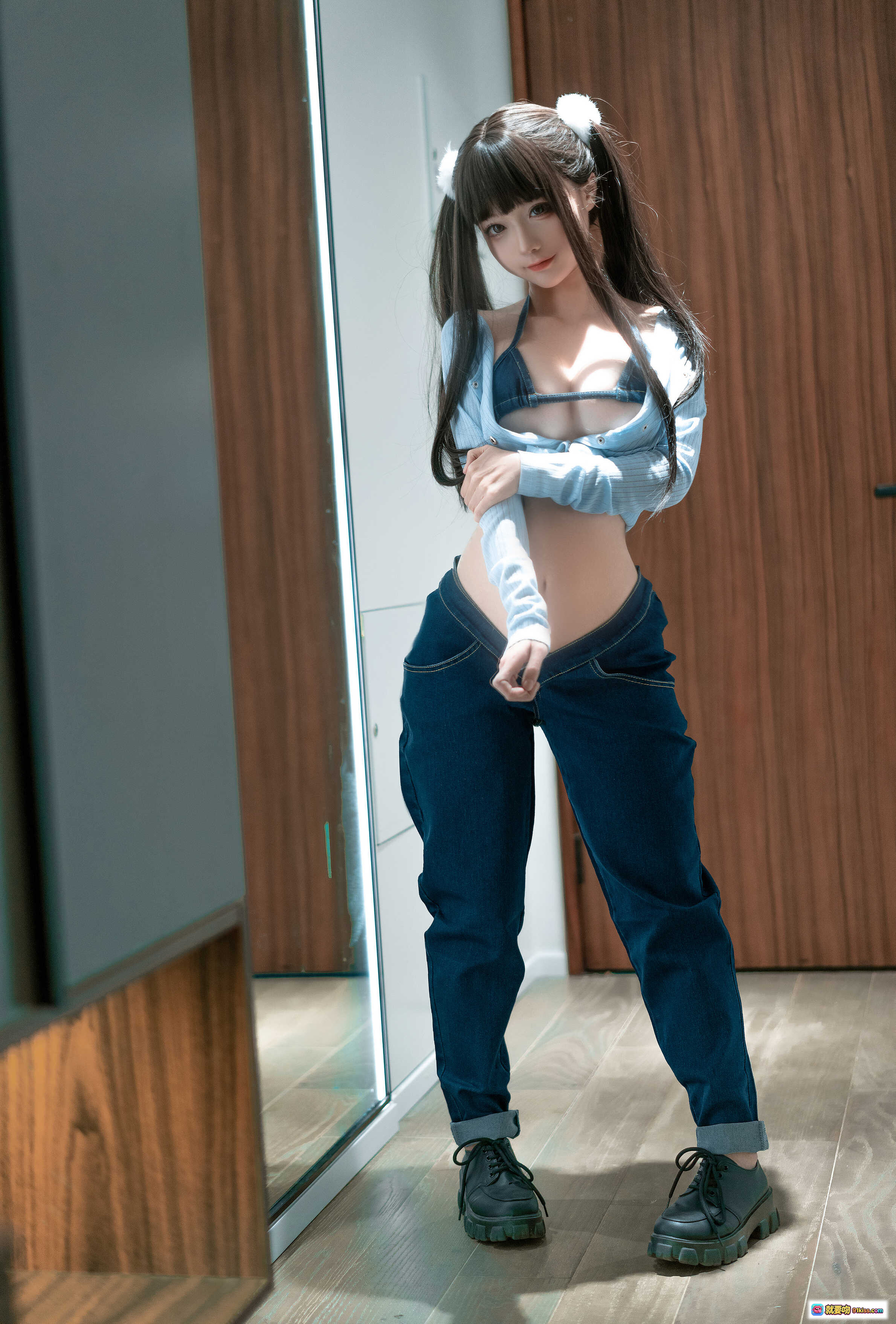 图片[7] - 蠢沫沫NO.140吉他妹妹2.0写真 甜美双马尾牛仔风性感私房照 130P高清图集 - 就要吻