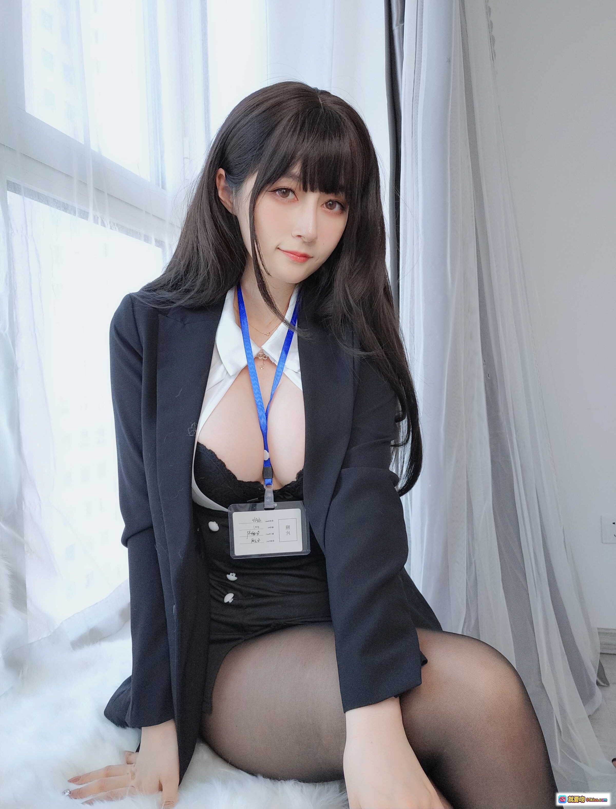 图片[4] - 白银81 NO.090 自撮り Vol.62 黑丝OL写真 169P 美女职场风 性感蕾丝内衣 白衬衫黑裙 证件挂绳 日系制服诱惑 - 就要吻