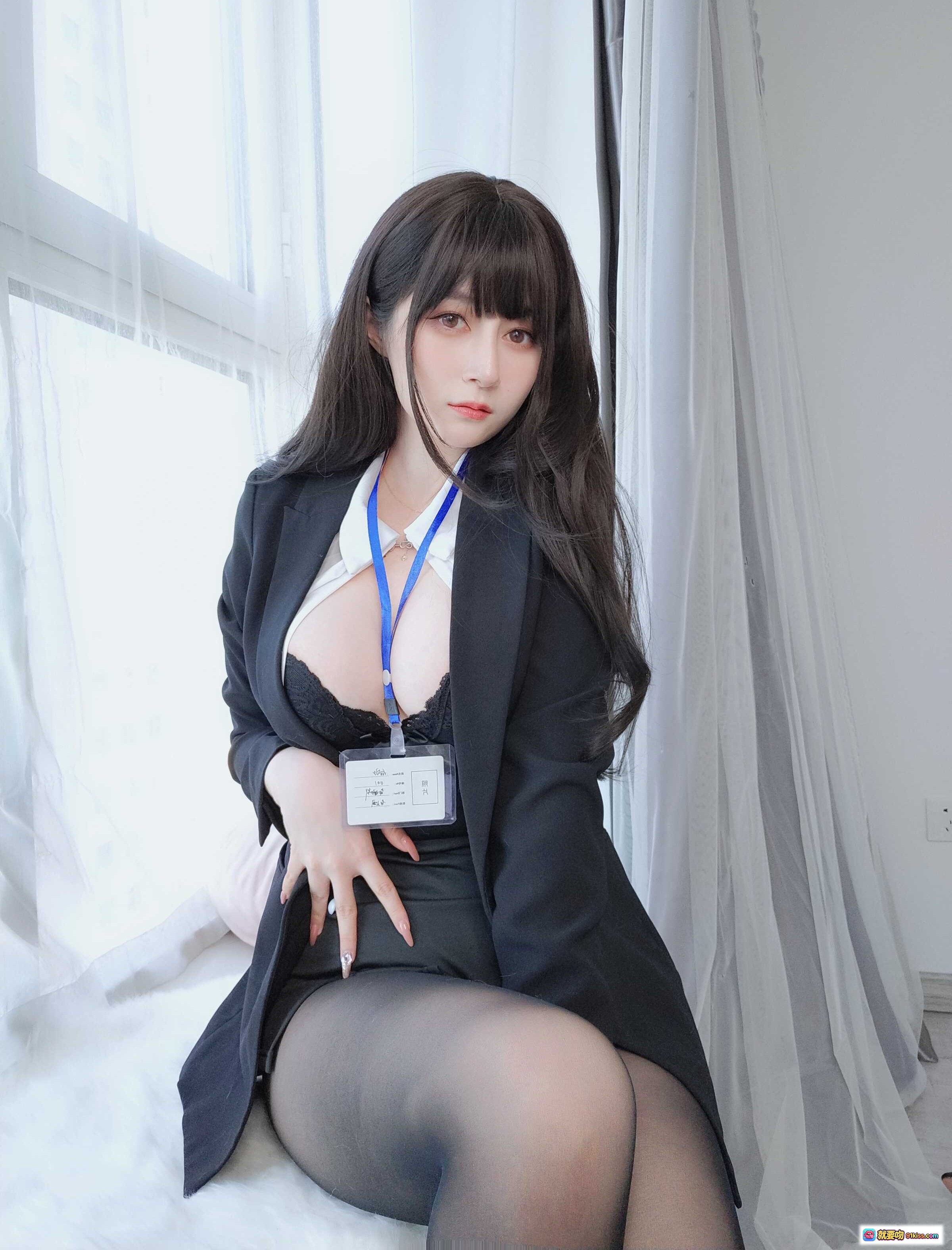 图片[7] - 白银81 NO.090 自撮り Vol.62 黑丝OL写真 169P 美女职场风 性感蕾丝内衣 白衬衫黑裙 证件挂绳 日系制服诱惑 - 就要吻