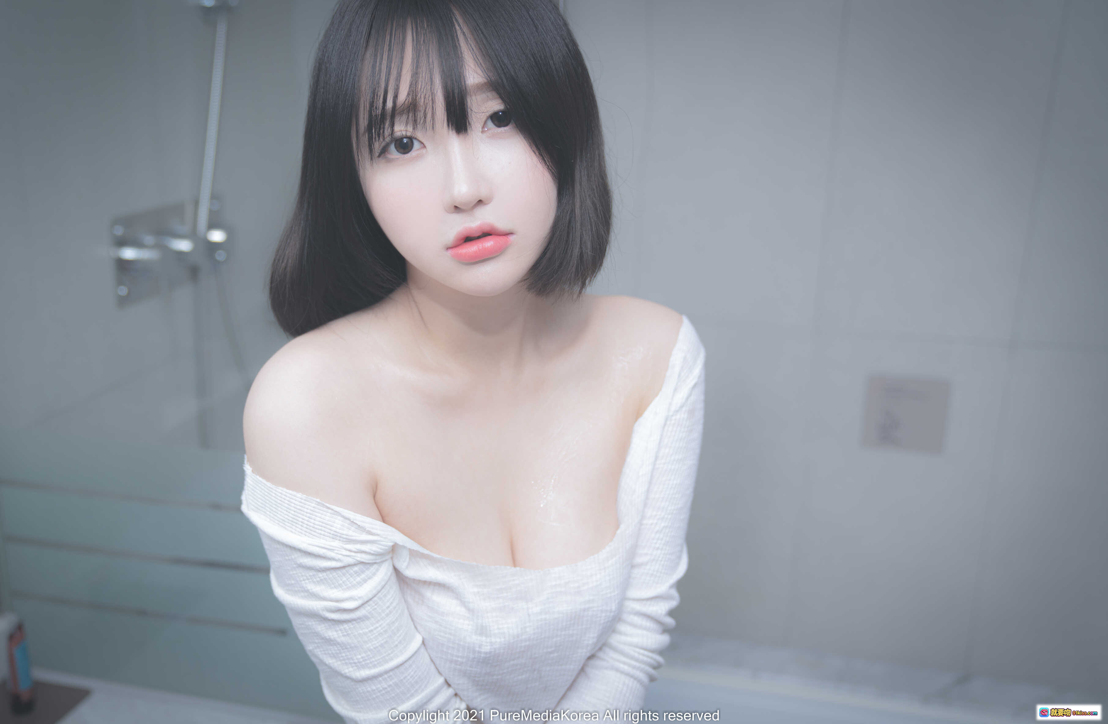 图片[2] - 孫樂樂 NO.024 Pure Media 3rd.01 Ye-Eun 白色露肩上衣 湿身诱惑 浴室写真 72P高清美图 - 就要吻