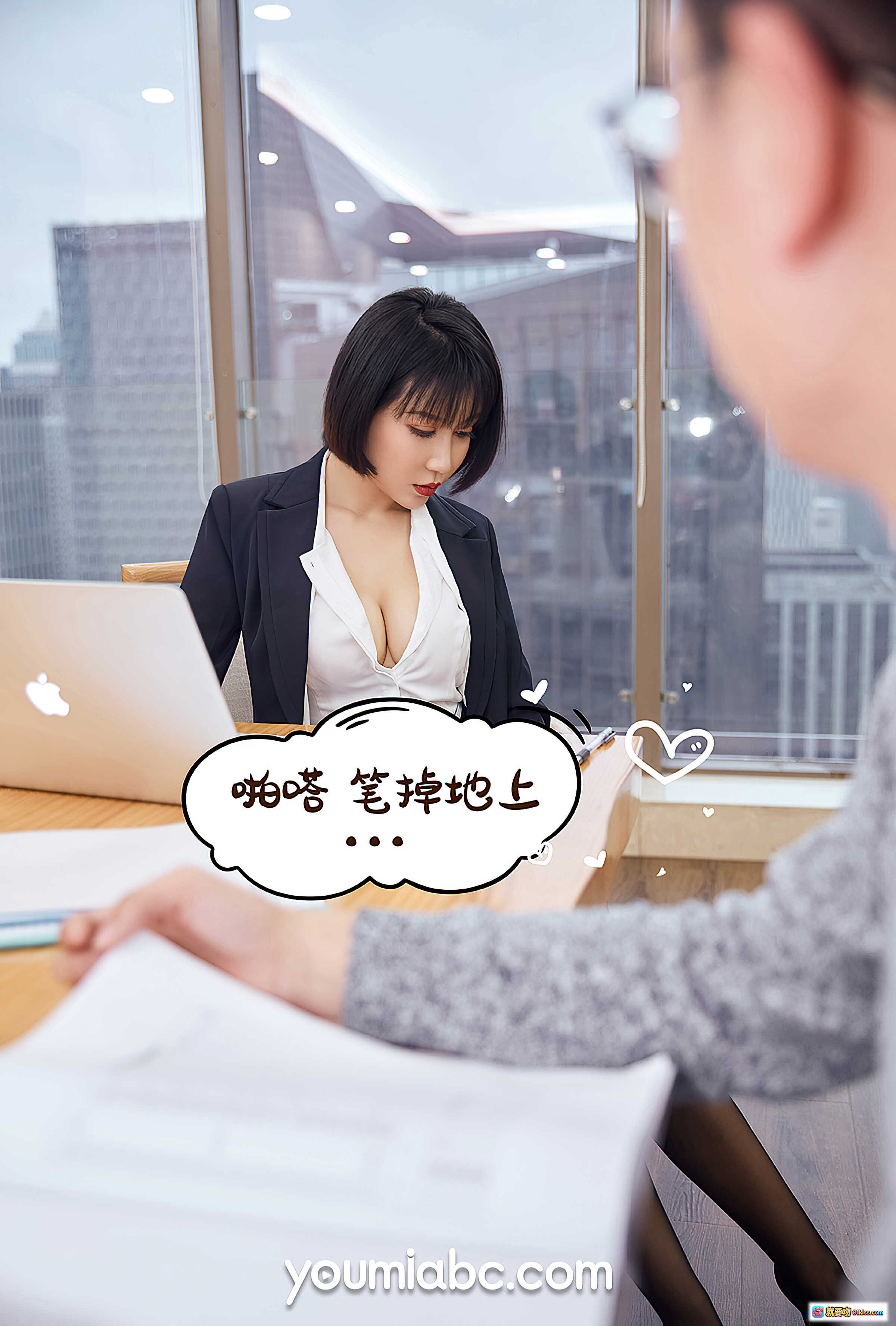 图片[7] - 安妮斯朵拉升职之路职场写真｜黑丝高跟OL风｜现代办公室场景｜YouMi尤蜜2020.12.29精选68P - 就要吻