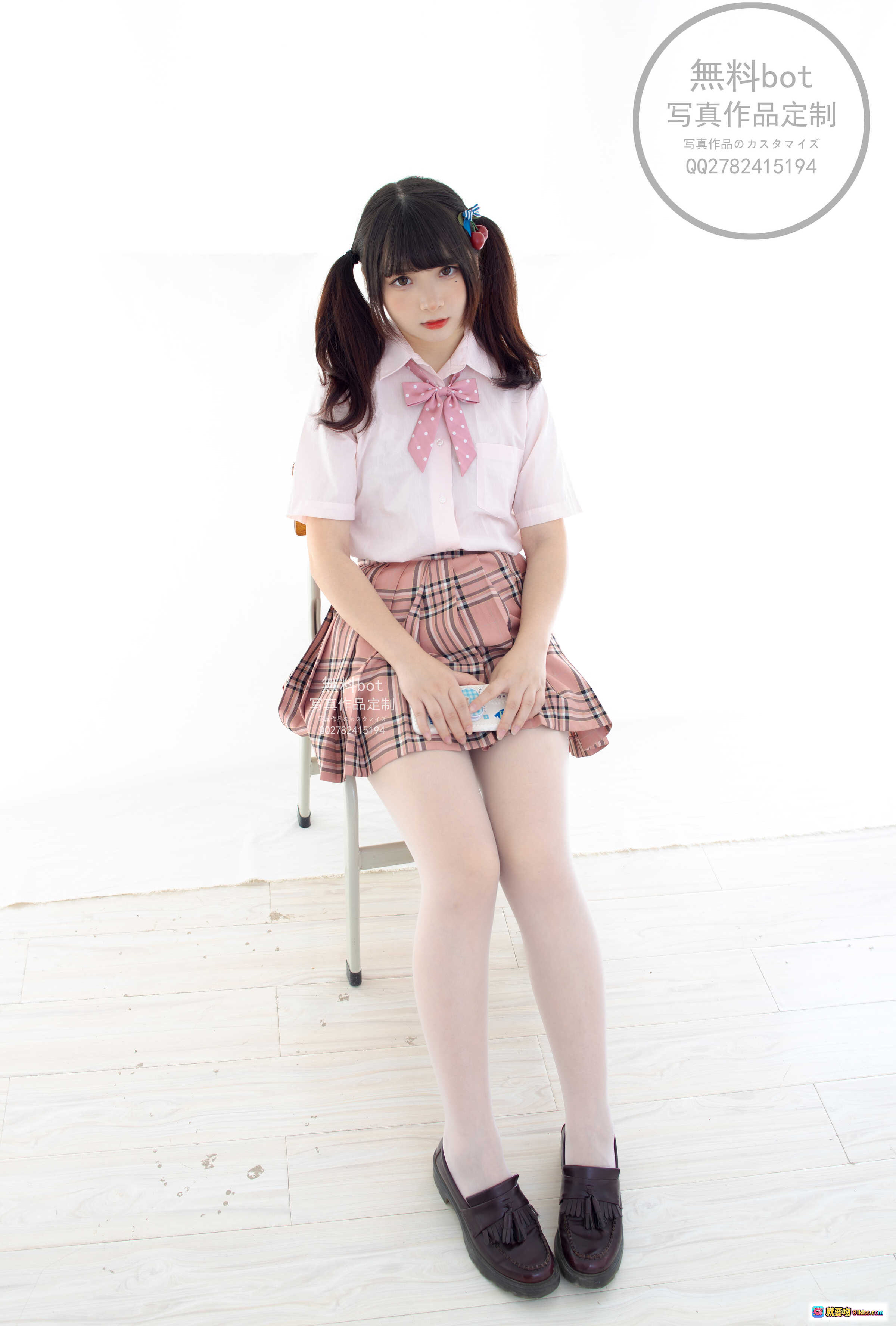 图片[4] - 古川NO.051无料写真集102P｜粉白校服双马尾少女｜格纹短裙白丝袜｜日系清纯风格｜免费bot定制作品 - 就要吻