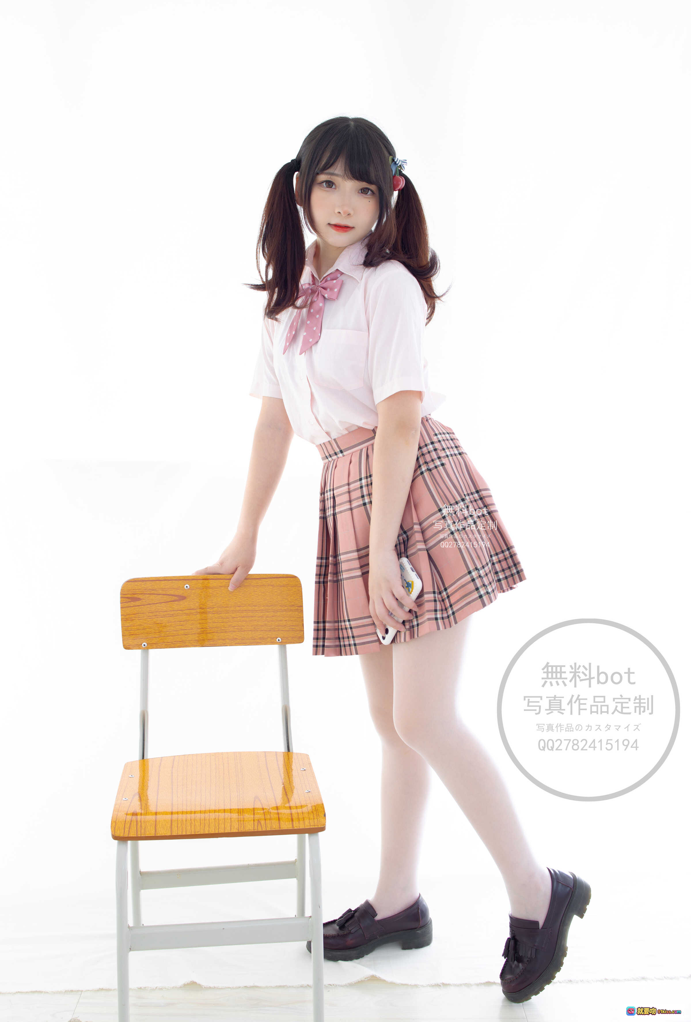 图片[7] - 古川NO.051无料写真集102P｜粉白校服双马尾少女｜格纹短裙白丝袜｜日系清纯风格｜免费bot定制作品 - 就要吻
