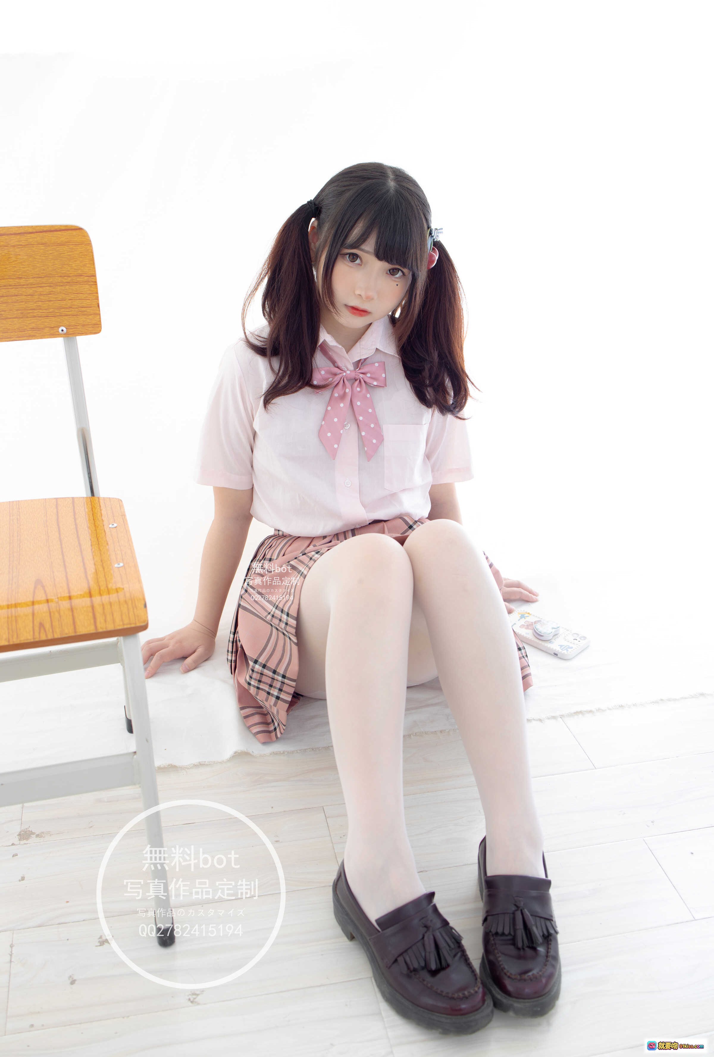 图片[8] - 古川NO.051无料写真集102P｜粉白校服双马尾少女｜格纹短裙白丝袜｜日系清纯风格｜免费bot定制作品 - 就要吻