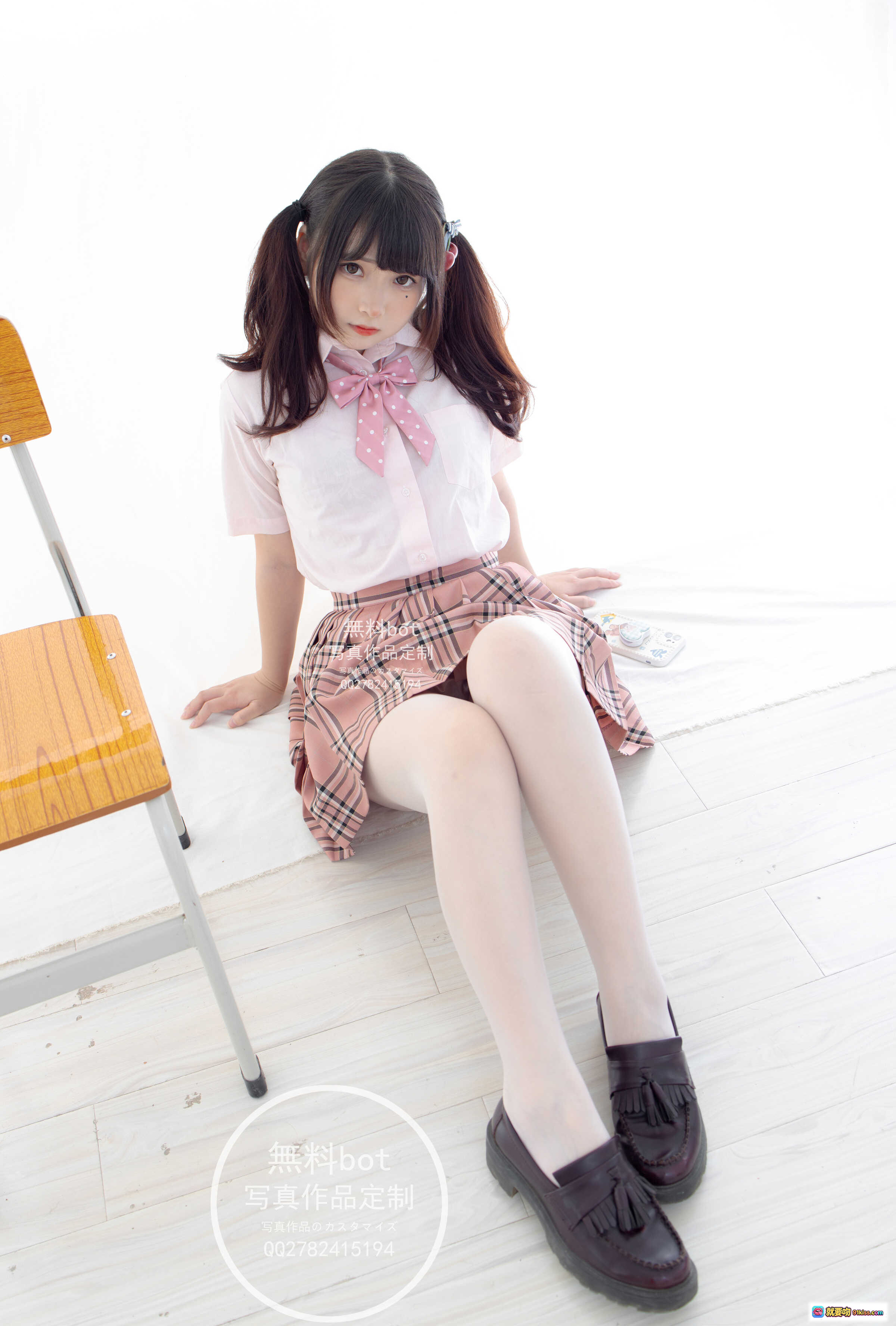 图片[9] - 古川NO.051无料写真集102P｜粉白校服双马尾少女｜格纹短裙白丝袜｜日系清纯风格｜免费bot定制作品 - 就要吻