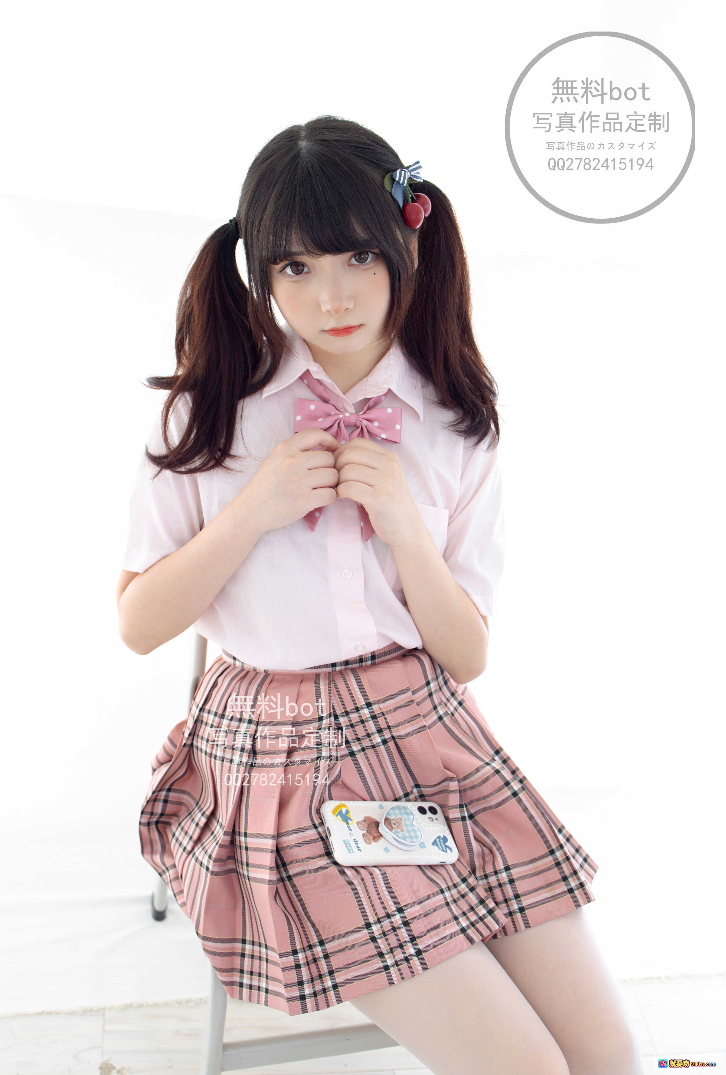 图片[6] - 古川NO.051无料写真集102P｜粉白校服双马尾少女｜格纹短裙白丝袜｜日系清纯风格｜免费bot定制作品 - 就要吻