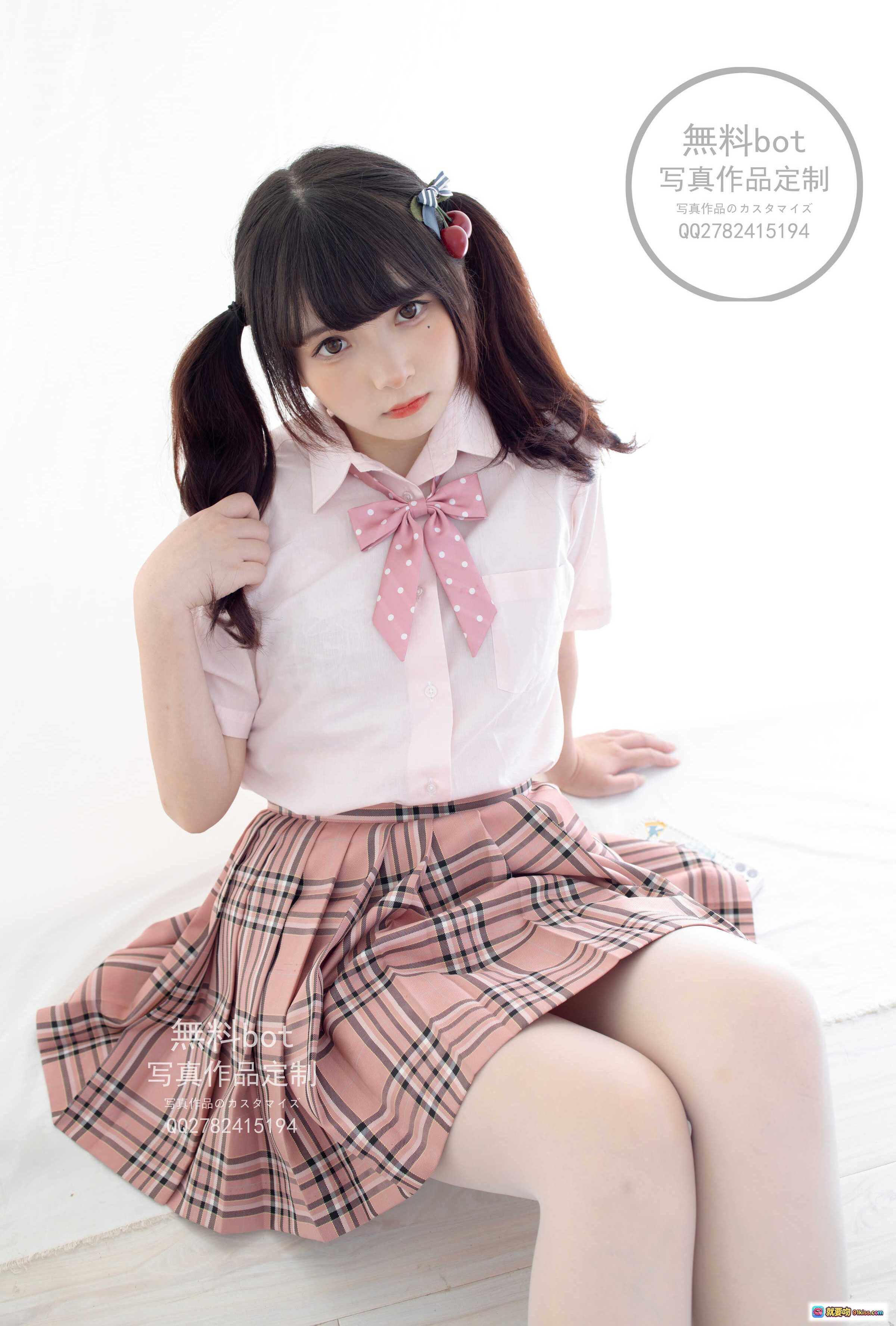 图片[10] - 古川NO.051无料写真集102P｜粉白校服双马尾少女｜格纹短裙白丝袜｜日系清纯风格｜免费bot定制作品 - 就要吻