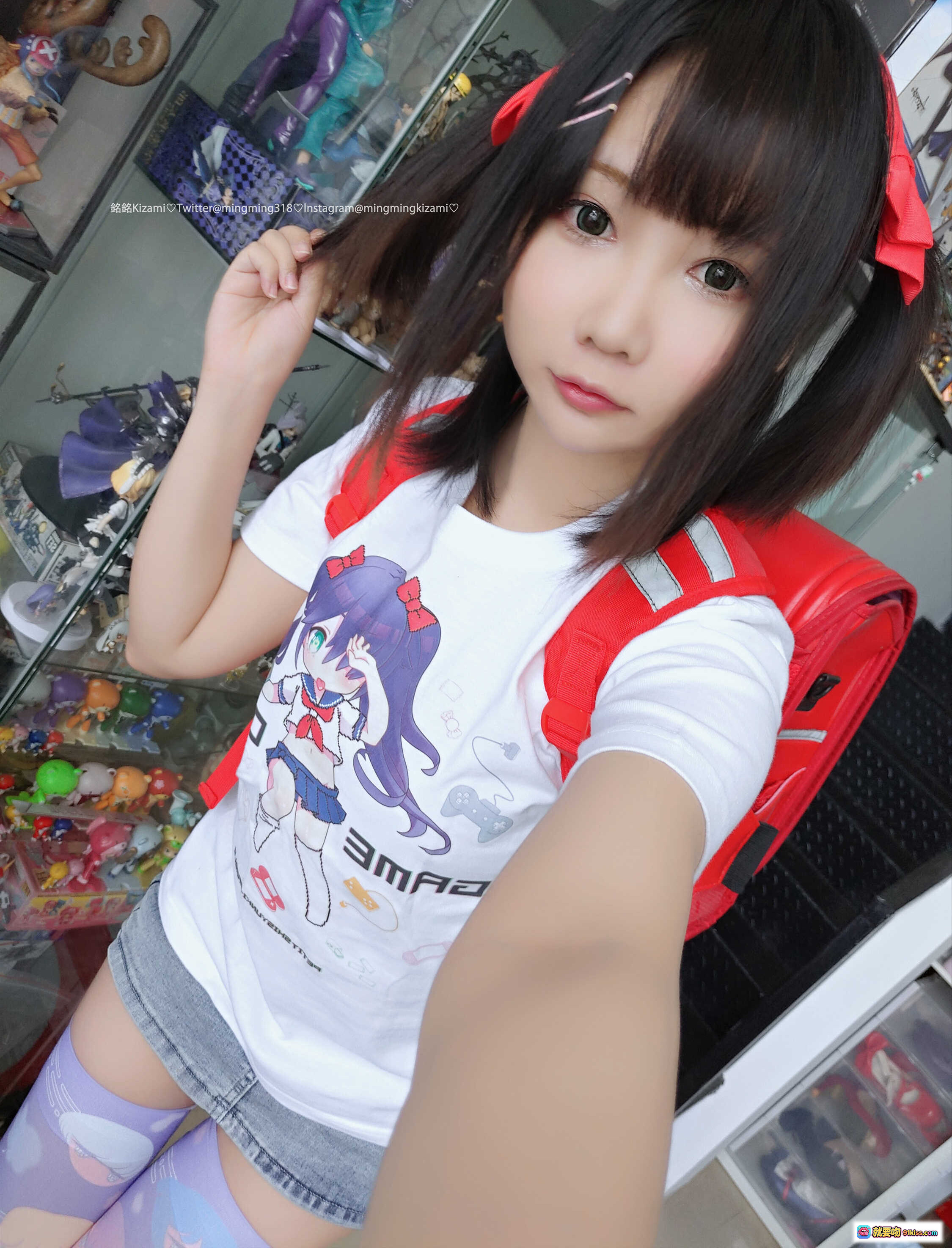 图片[5] - 铭铭Kizami Vol.024 自撮り写真集｜水手服美少女｜双马尾萌系角色｜可爱猫耳装饰｜ thigh strap搭配过膝袜｜132P高清图集 - 就要吻