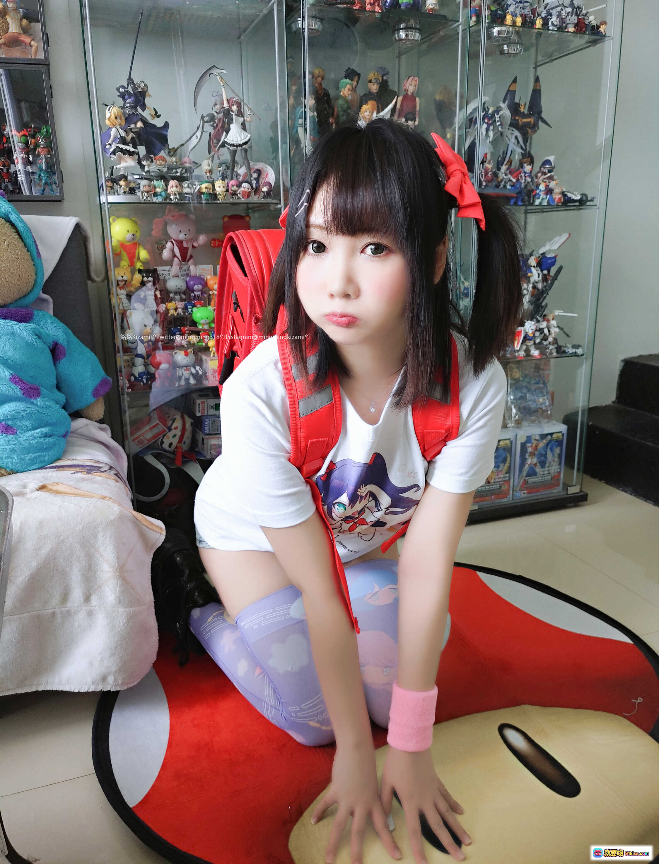 图片[10] - 铭铭Kizami Vol.024 自撮り写真集｜水手服美少女｜双马尾萌系角色｜可爱猫耳装饰｜ thigh strap搭配过膝袜｜132P高清图集 - 就要吻