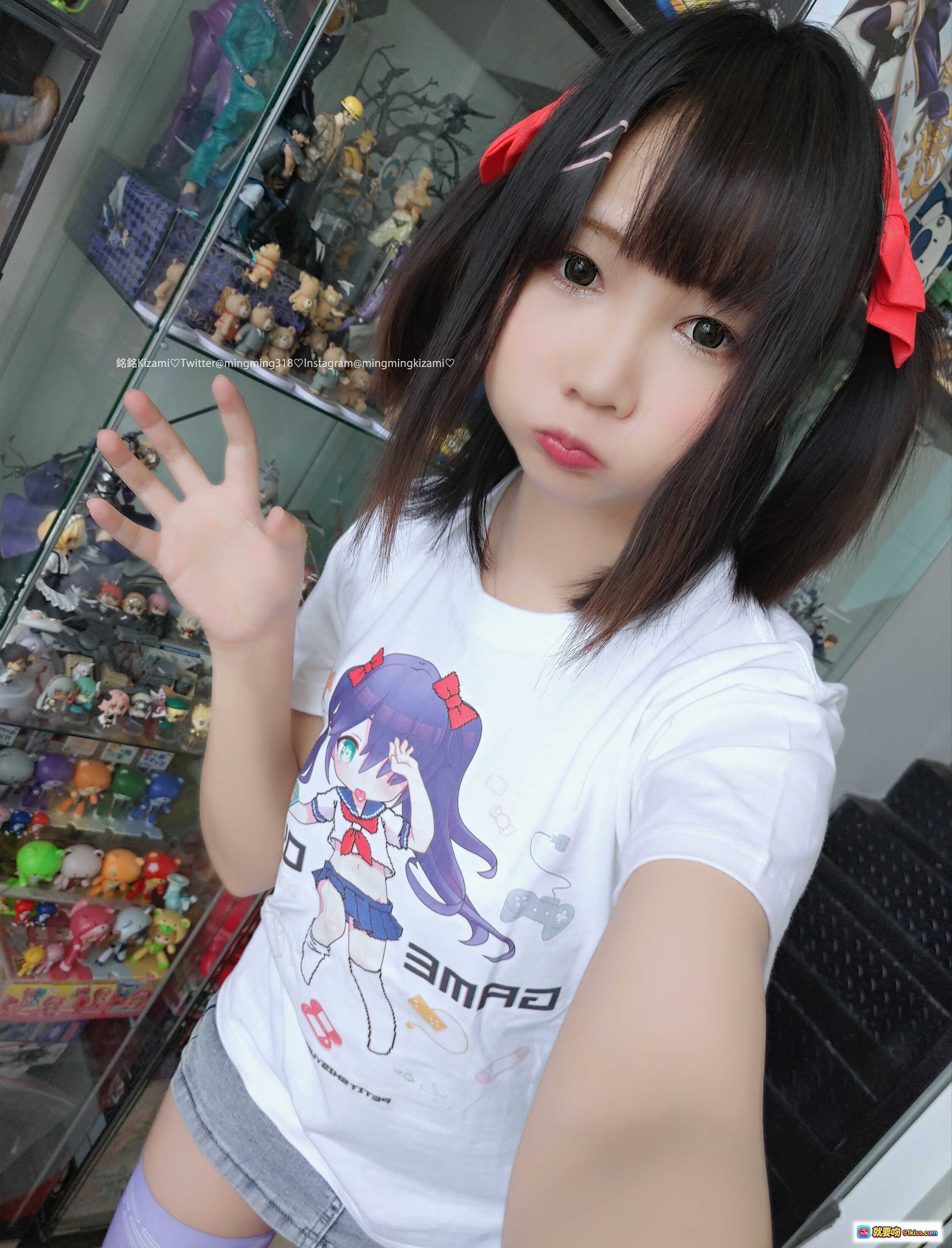 图片[3] - 铭铭Kizami Vol.024 自撮り写真集｜水手服美少女｜双马尾萌系角色｜可爱猫耳装饰｜ thigh strap搭配过膝袜｜132P高清图集 - 就要吻