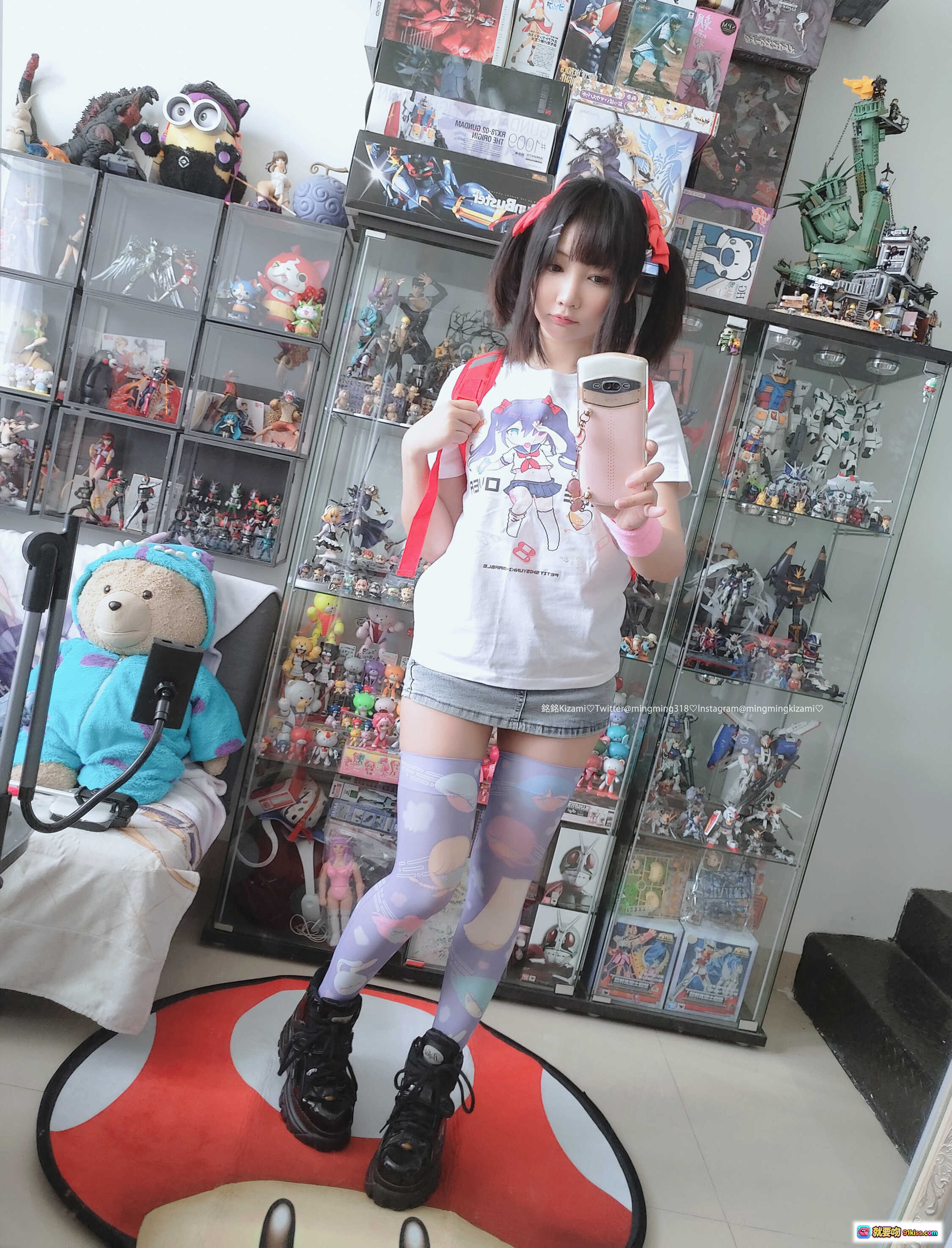 图片[6] - 铭铭Kizami Vol.024 自撮り写真集｜水手服美少女｜双马尾萌系角色｜可爱猫耳装饰｜ thigh strap搭配过膝袜｜132P高清图集 - 就要吻