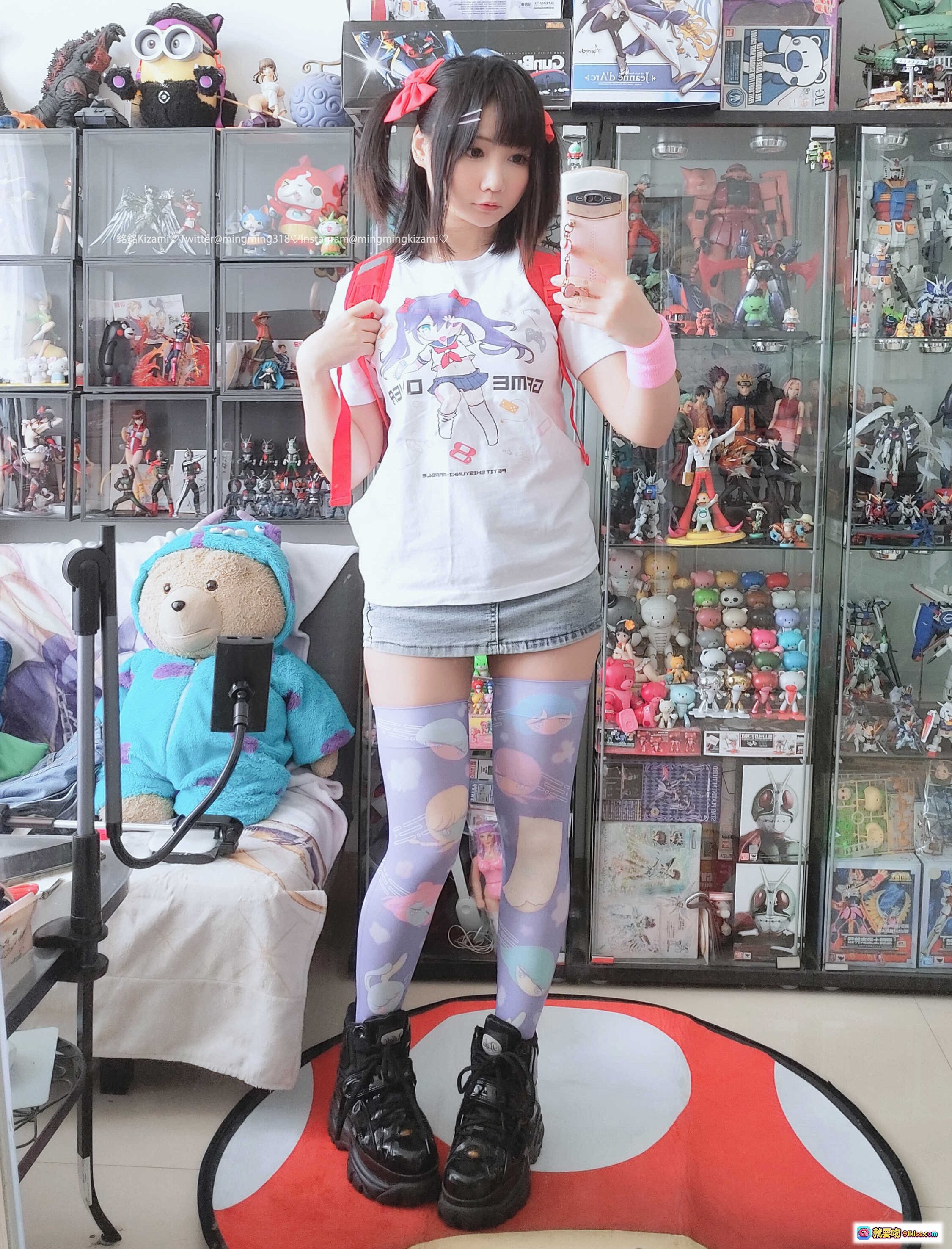 图片[7] - 铭铭Kizami Vol.024 自撮り写真集｜水手服美少女｜双马尾萌系角色｜可爱猫耳装饰｜ thigh strap搭配过膝袜｜132P高清图集 - 就要吻