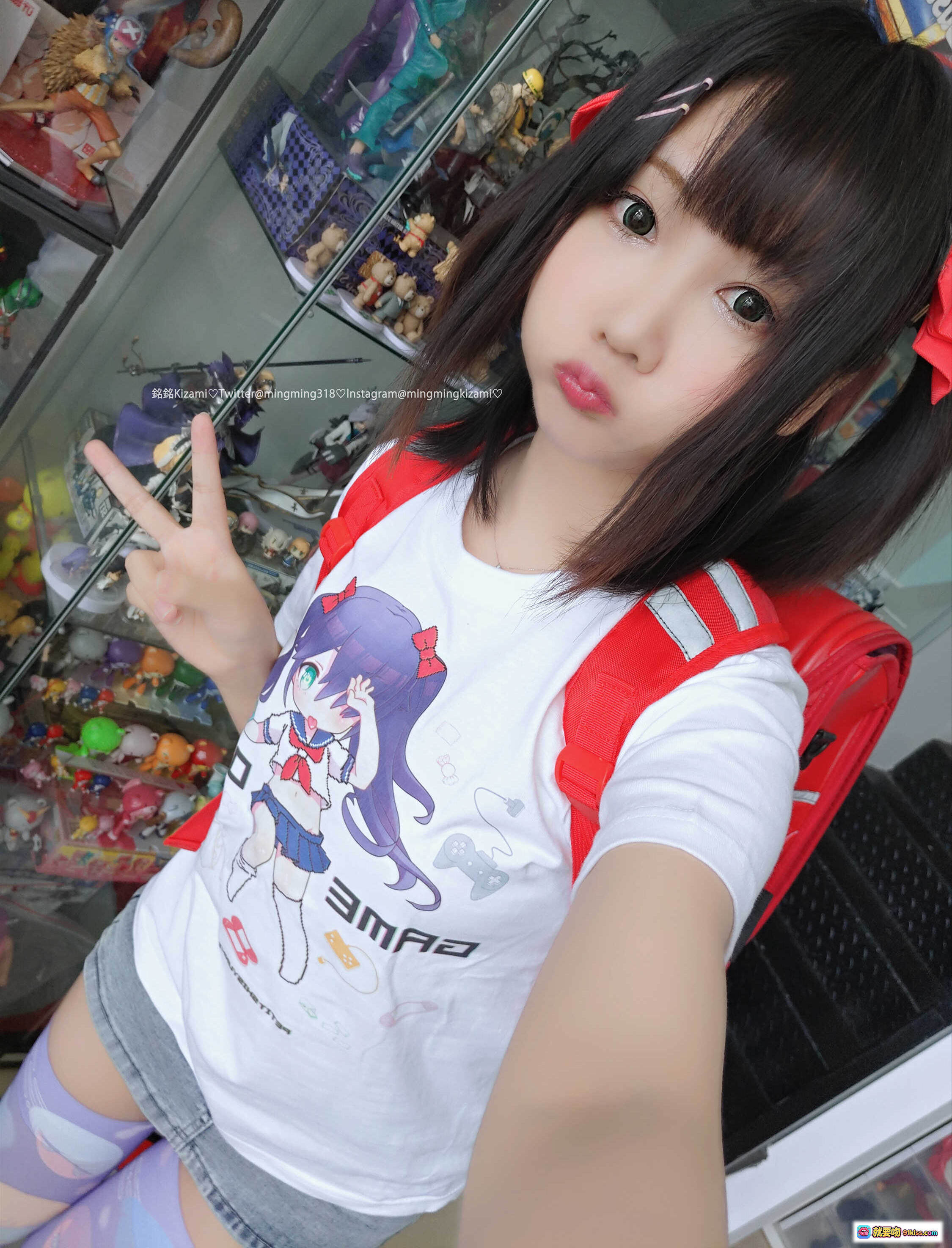 图片[4] - 铭铭Kizami Vol.024 自撮り写真集｜水手服美少女｜双马尾萌系角色｜可爱猫耳装饰｜ thigh strap搭配过膝袜｜132P高清图集 - 就要吻