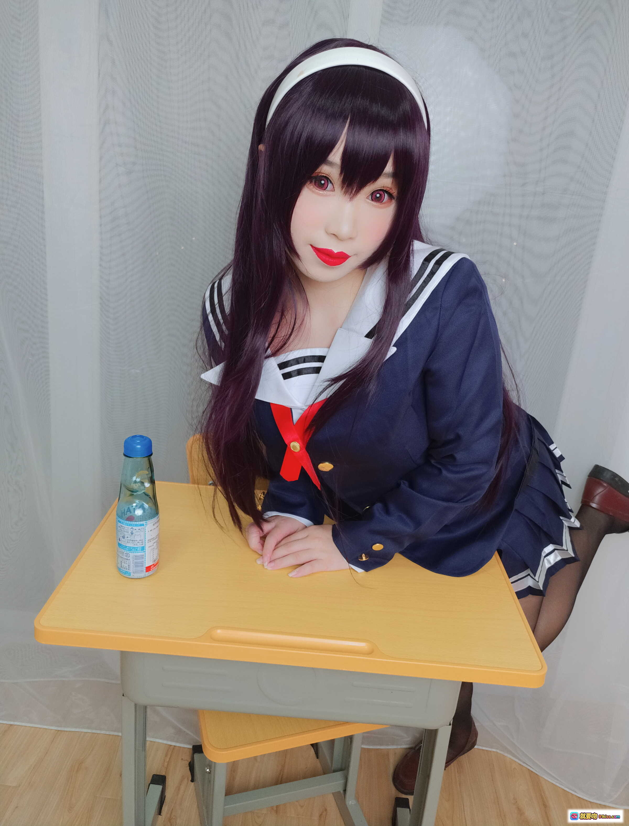 图片[4] - 胡桃猫Kurumineko学姐cosplay写真 | 水手服黑丝美腿 | 手持饮料瓶私房照 | 145P高清图集 - 就要吻