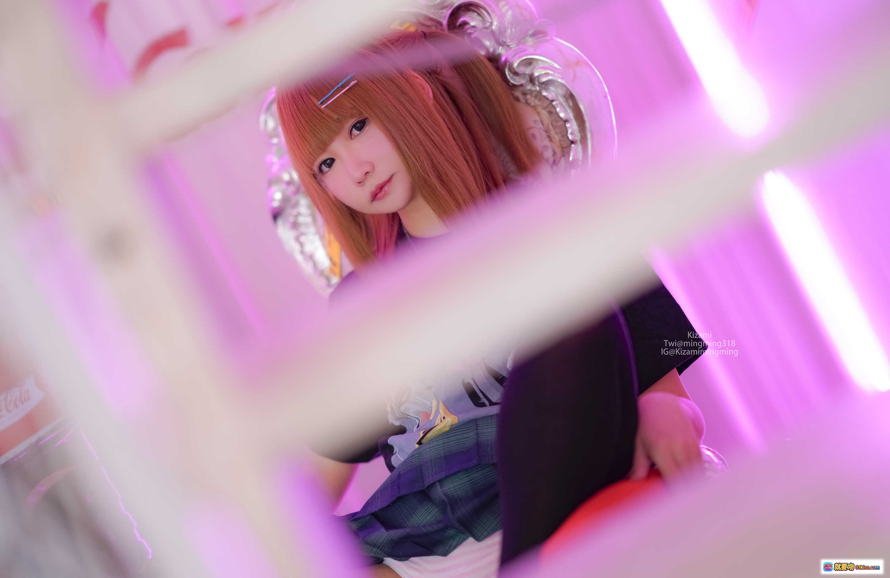 图片[9] - 铭铭Kizami Vol.037 Fantia 11月会员写真 | 双马尾少女+可口可乐主题+豹纹包+黑丝过膝袜+格子短裙+Coca-Cola Zero桶拍 | 142P高清图集 - 就要吻