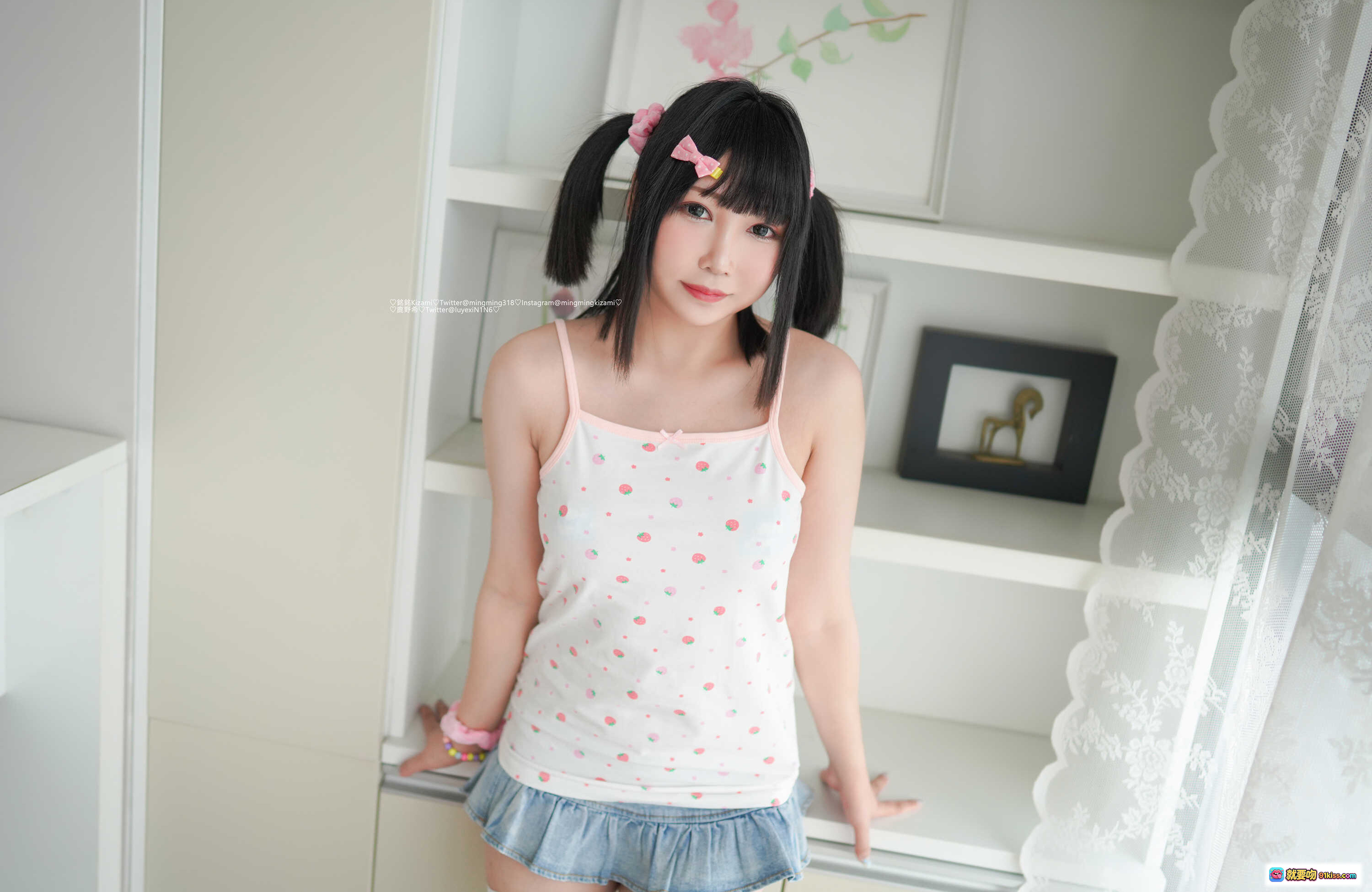 图片[8] - 铭铭Kizami Vol.25 鹿野希写真自拍合集 110P高清美图 白丝少女私房诱惑 甜美双马尾居家拍摄 无视频纯图包 - 就要吻