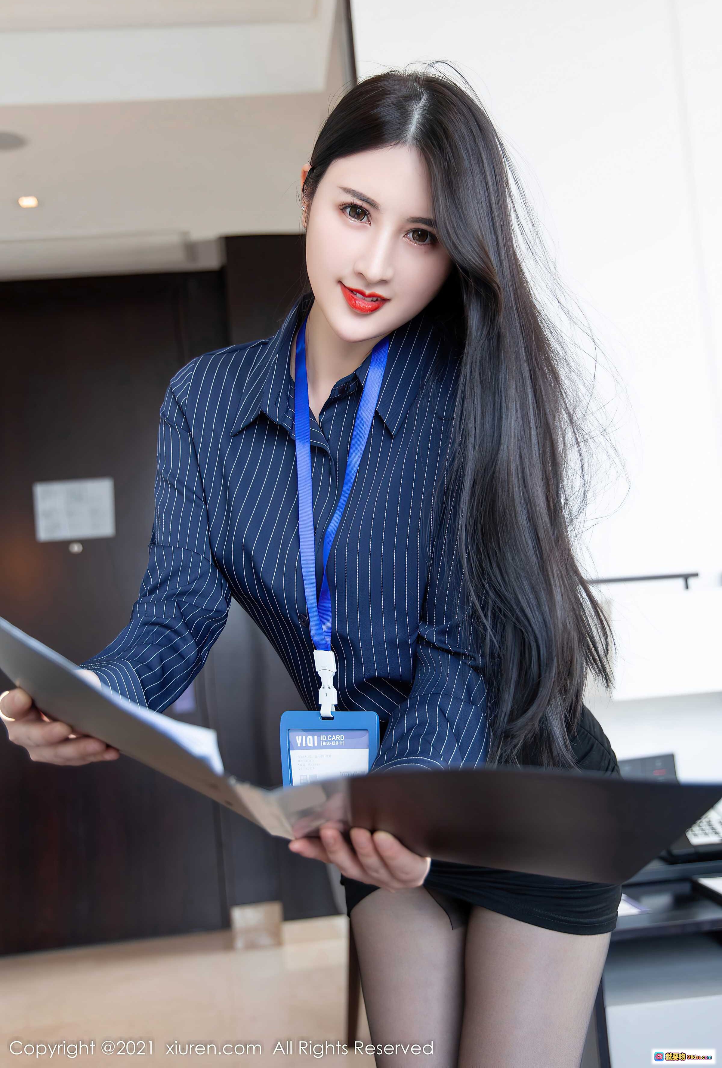 图片[9] - 诗诗kiki黑丝美腿职场OL穿搭 高跟鞋性感写真 2021秀人网NO.4280 - 就要吻