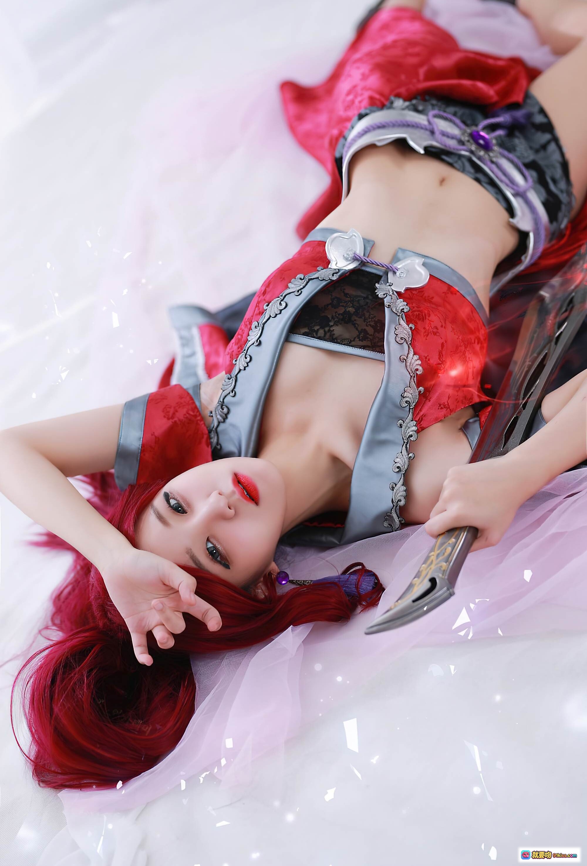 图片[9] - 韩国正妹Jenny NO.019 RZCOS红发古风cosplay持剑写真 21P精致妆造场景氛围感 - 就要吻