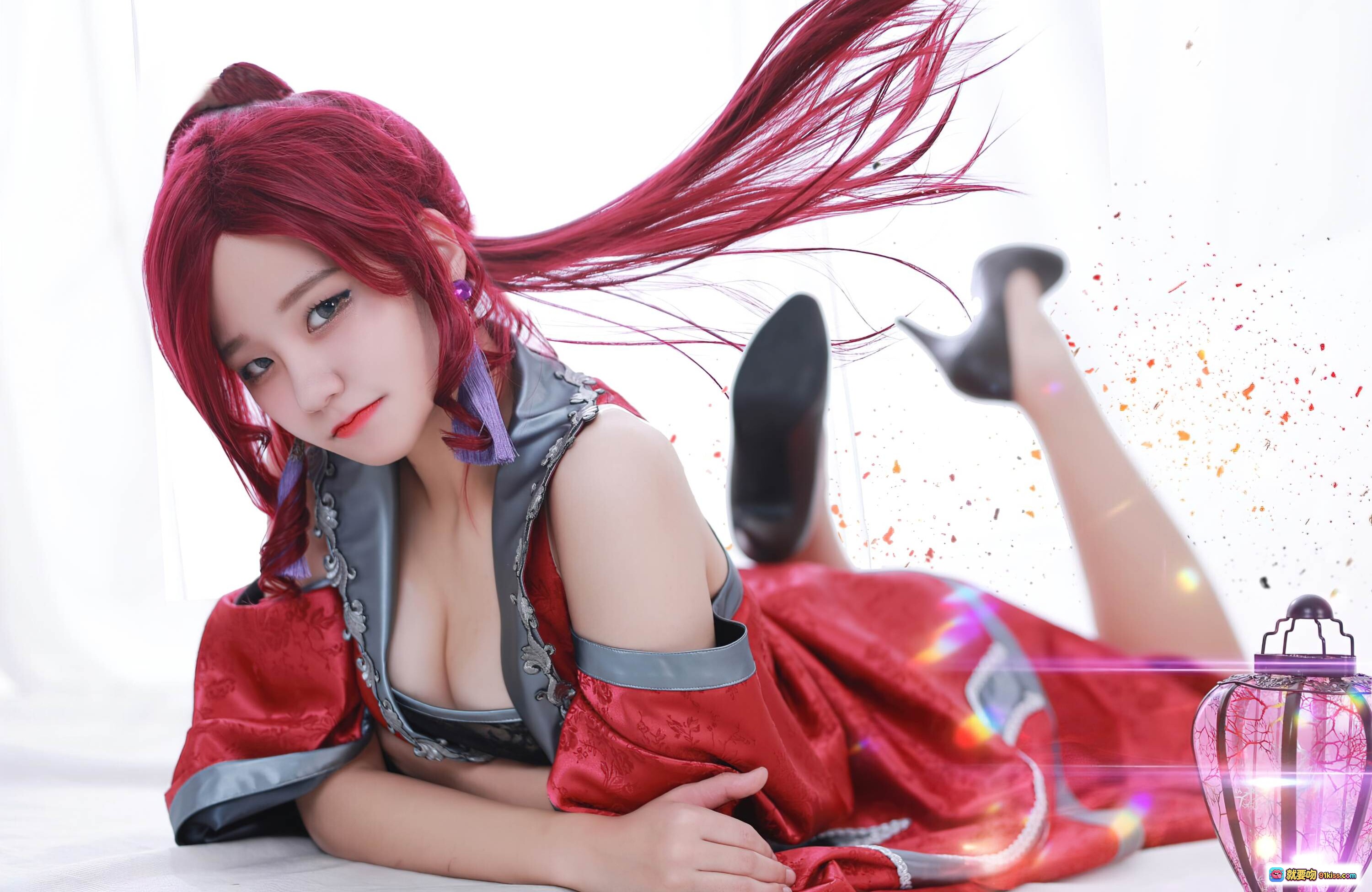 图片[7] - 韩国正妹Jenny NO.019 RZCOS红发古风cosplay持剑写真 21P精致妆造场景氛围感 - 就要吻
