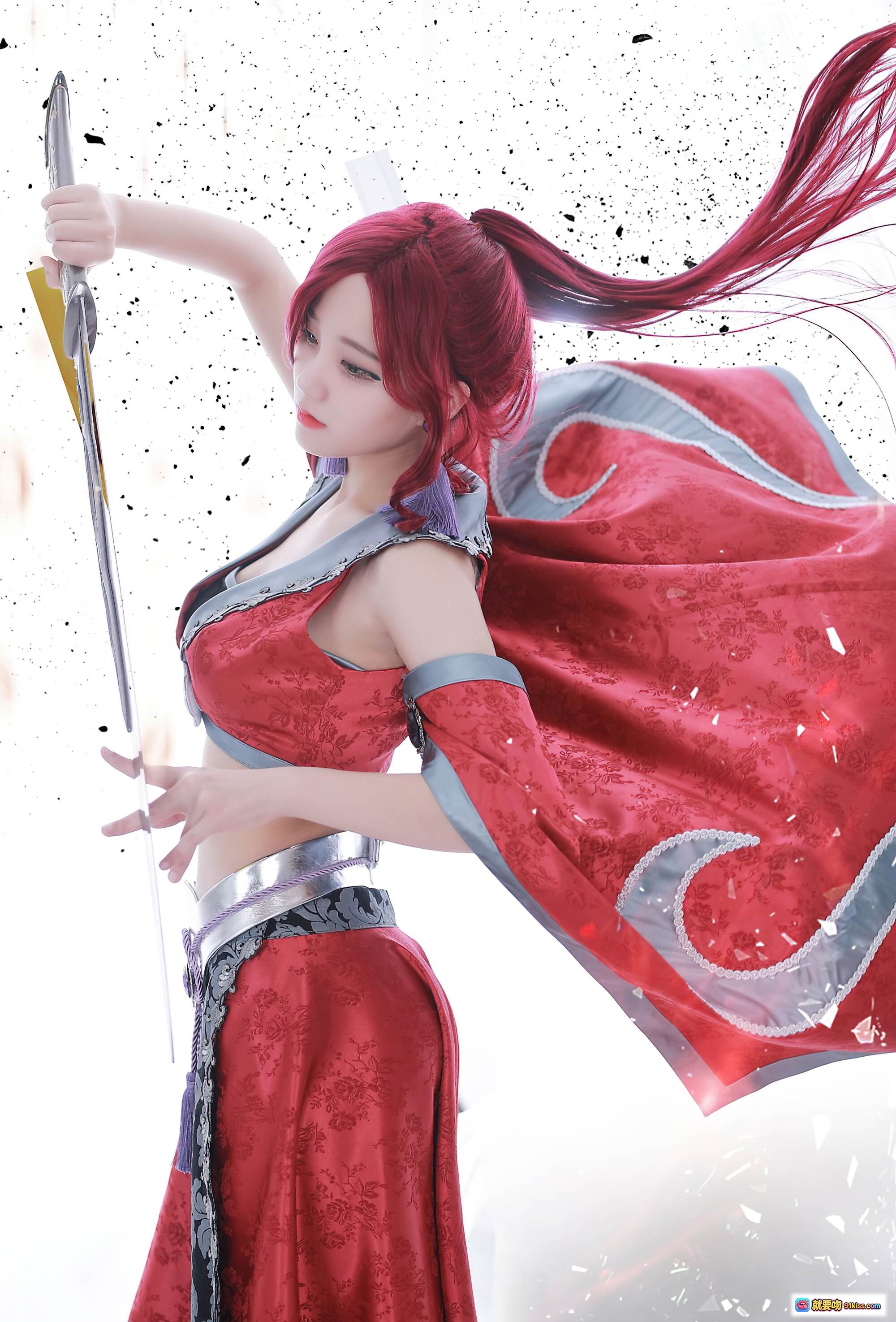 图片[8] - 韩国正妹Jenny NO.019 RZCOS红发古风cosplay持剑写真 21P精致妆造场景氛围感 - 就要吻