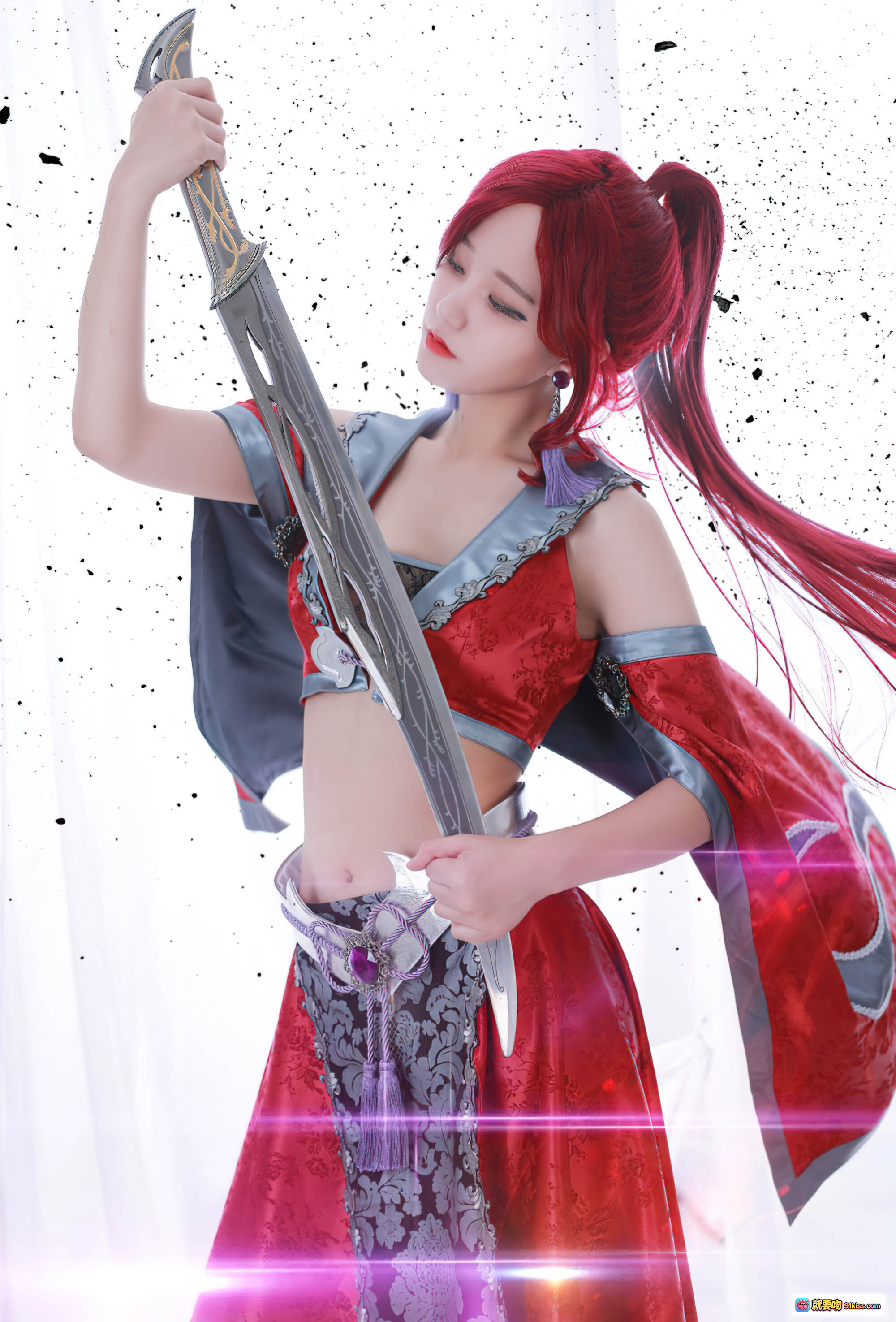 图片[3] - 韩国正妹Jenny NO.019 RZCOS红发古风cosplay持剑写真 21P精致妆造场景氛围感 - 就要吻