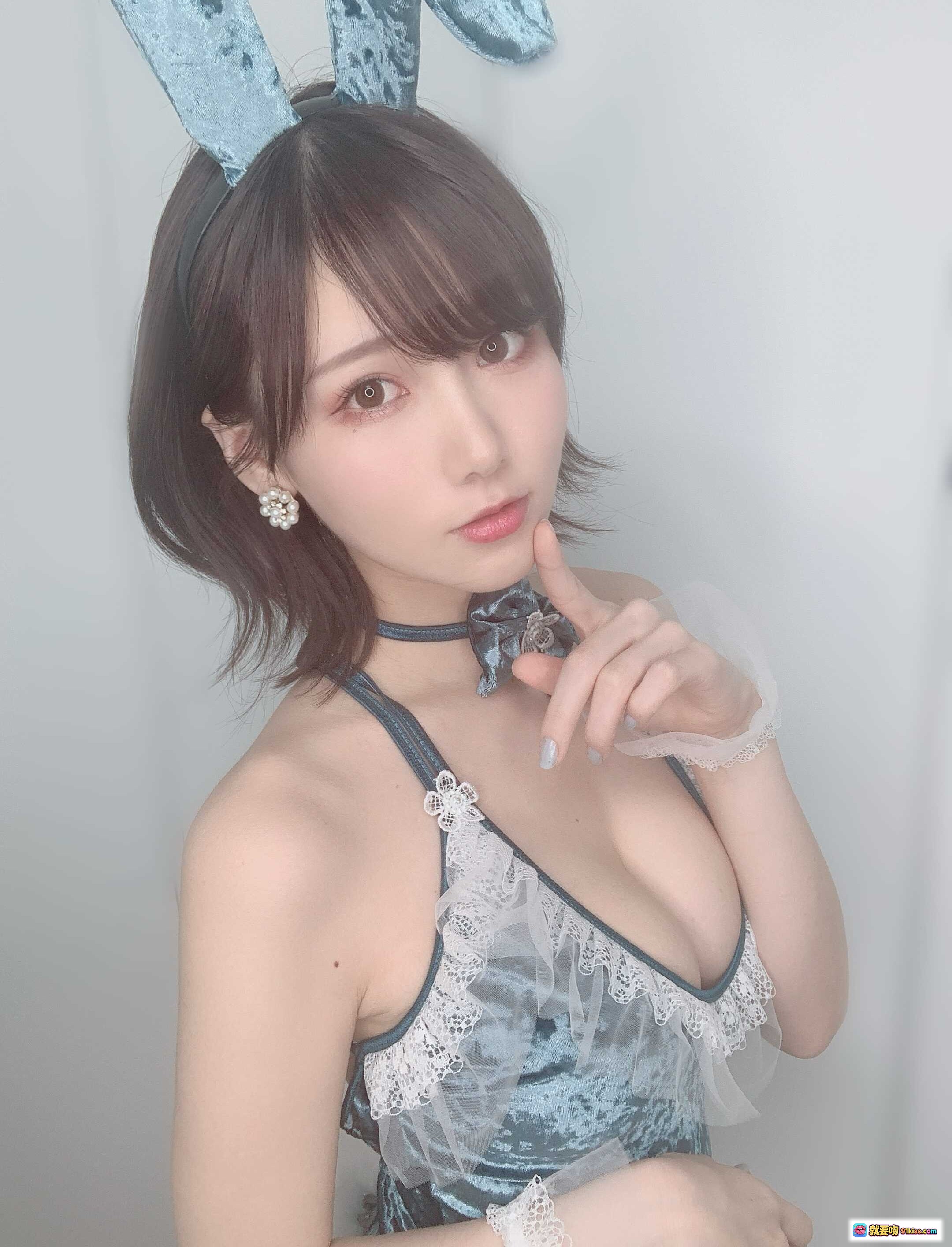 图片[2] - 日本美女KenKen兔耳蕾丝装写真 2020年Fantia精选110P高清美图 - 就要吻