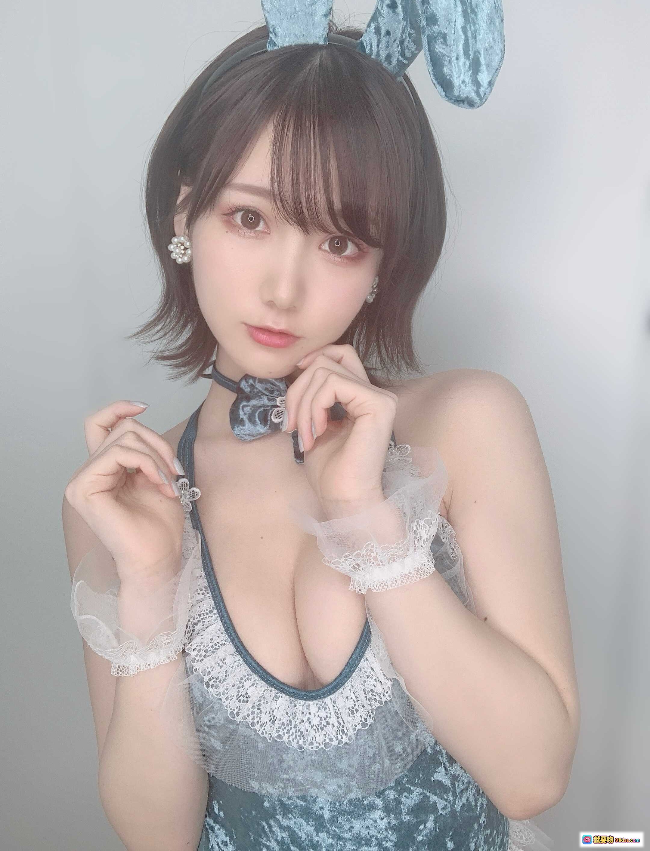 图片[1] - 日本美女KenKen兔耳蕾丝装写真 2020年Fantia精选110P高清美图 - 就要吻