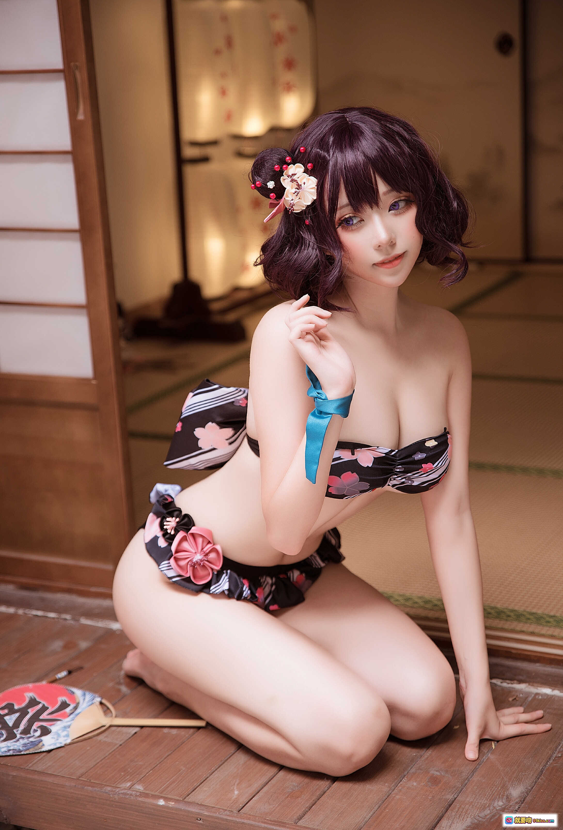 图片[6] - 菌烨tako NO.004 葛飾北斎水着写真集 | 和风庭院美少女Cosplay | 日式浴衣泳装9P高清图集 - 就要吻