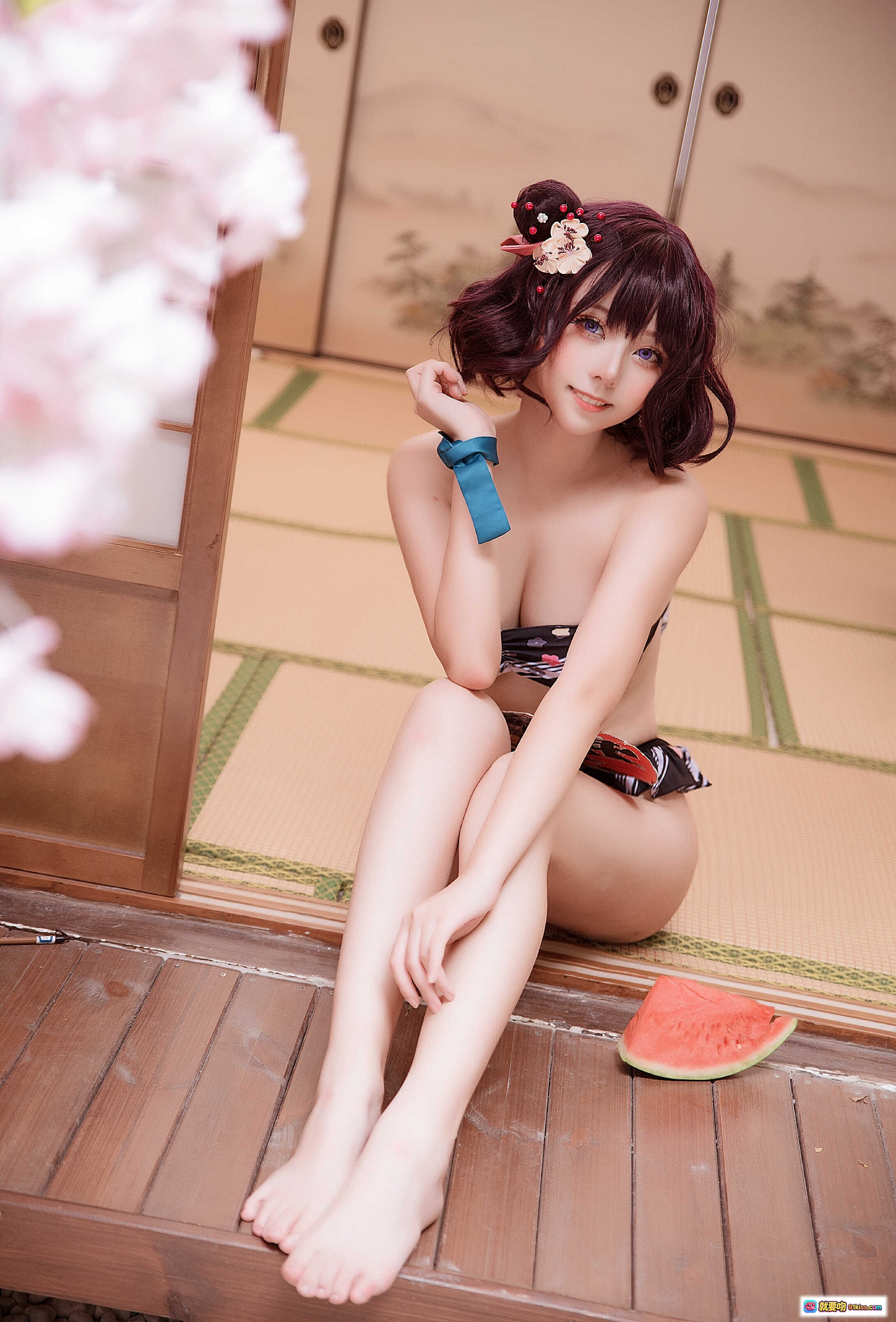 图片[2] - 菌烨tako NO.004 葛飾北斎水着写真集 | 和风庭院美少女Cosplay | 日式浴衣泳装9P高清图集 - 就要吻