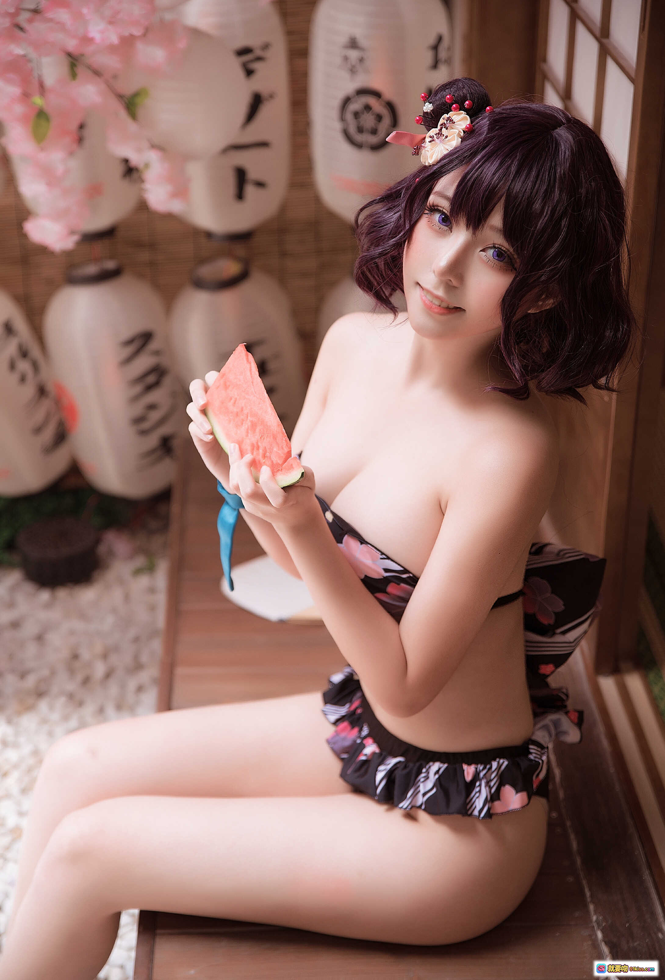 图片[3] - 菌烨tako NO.004 葛飾北斎水着写真集 | 和风庭院美少女Cosplay | 日式浴衣泳装9P高清图集 - 就要吻