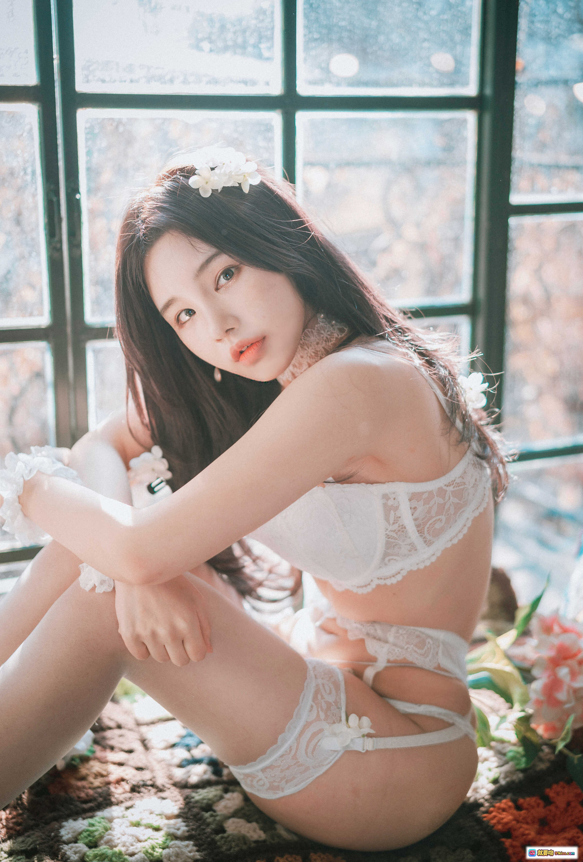 图片[6] - DJAWA Daseul Alluring White 白色蕾丝内衣写真 44P 窗边柔光美少女 甜美性感私房照 - 就要吻