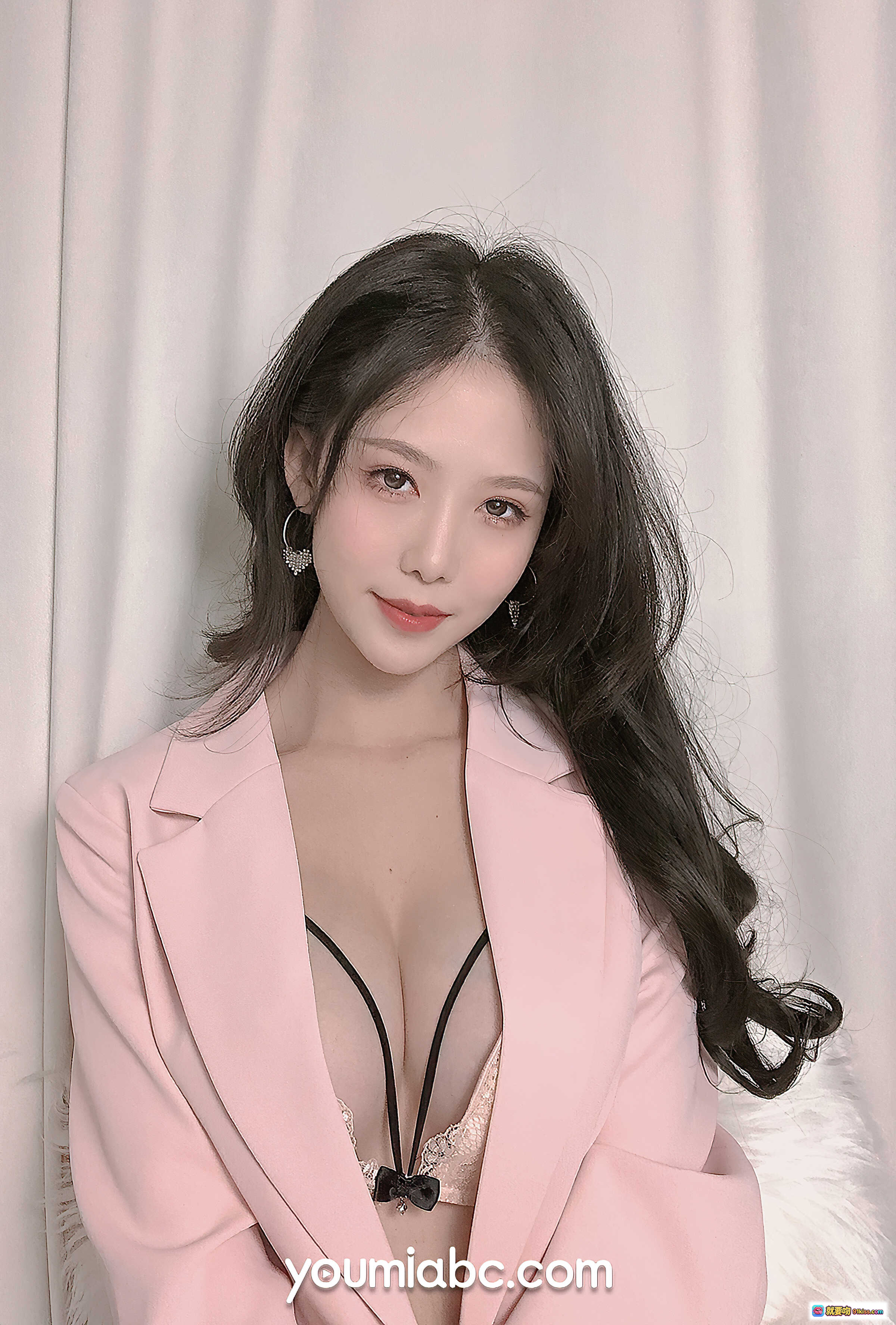 图片[10] - 桃子陷阱抖娘利世粉色西装性感写真 | YouMi尤蜜2021.07.19高清图集 - 就要吻