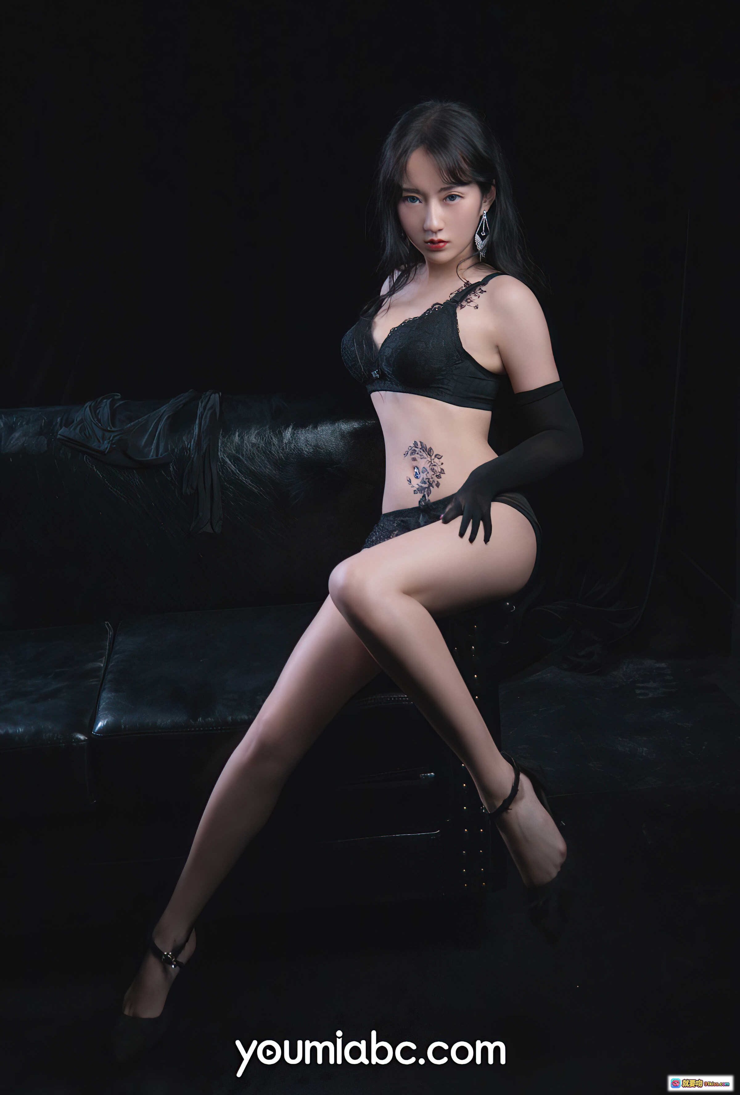 图片[8] - YouMi尤蜜霁夜丰臣羽立黑蕾丝内衣写真 2021.07.19 花纹纹身性感私房美图 28P517MB - 就要吻