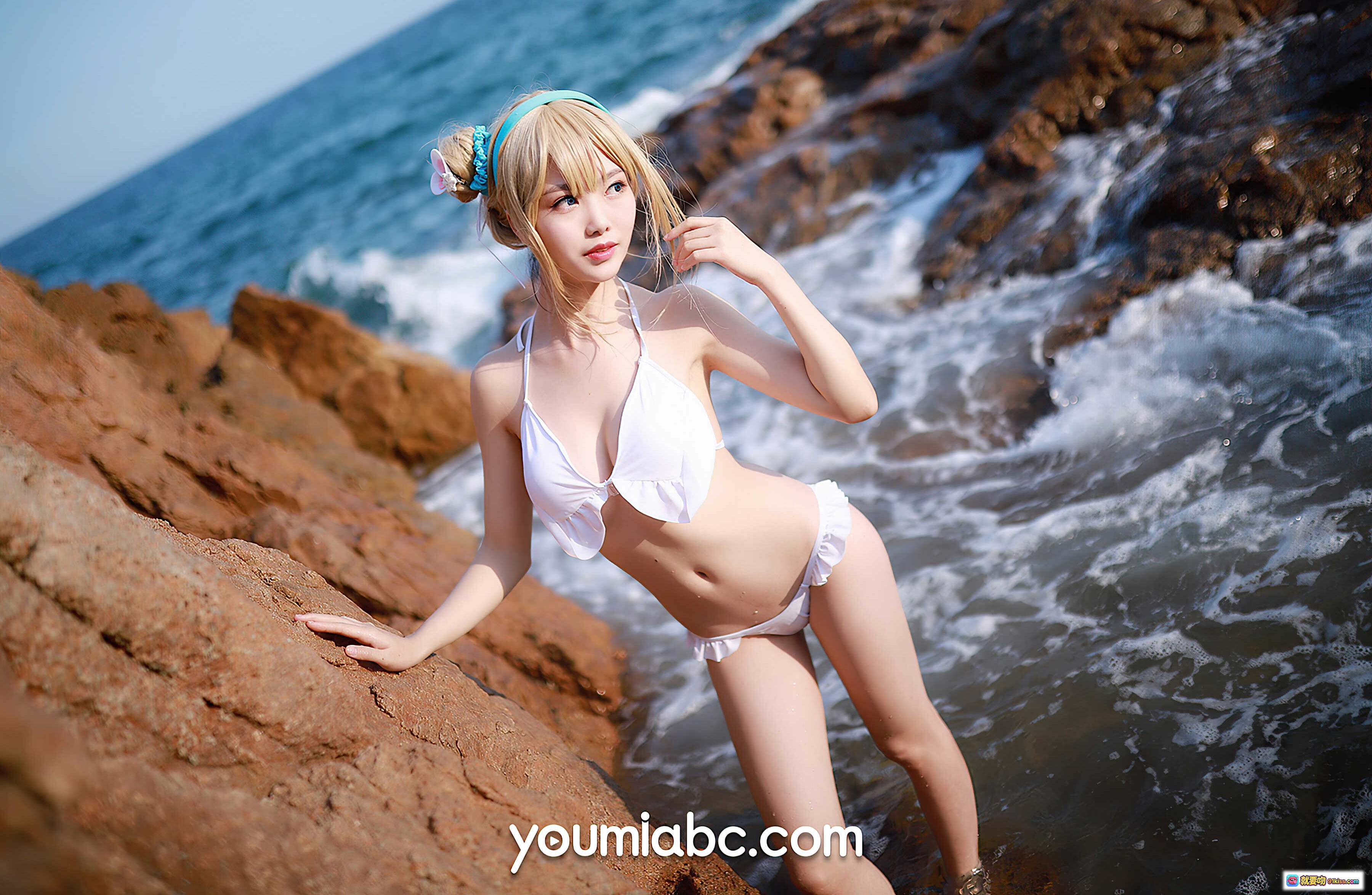 图片[6] - 海边索米白比基尼写真_尤蜜YouMi性感沙滩美拍_抖娘利世25P高清图集 - 就要吻