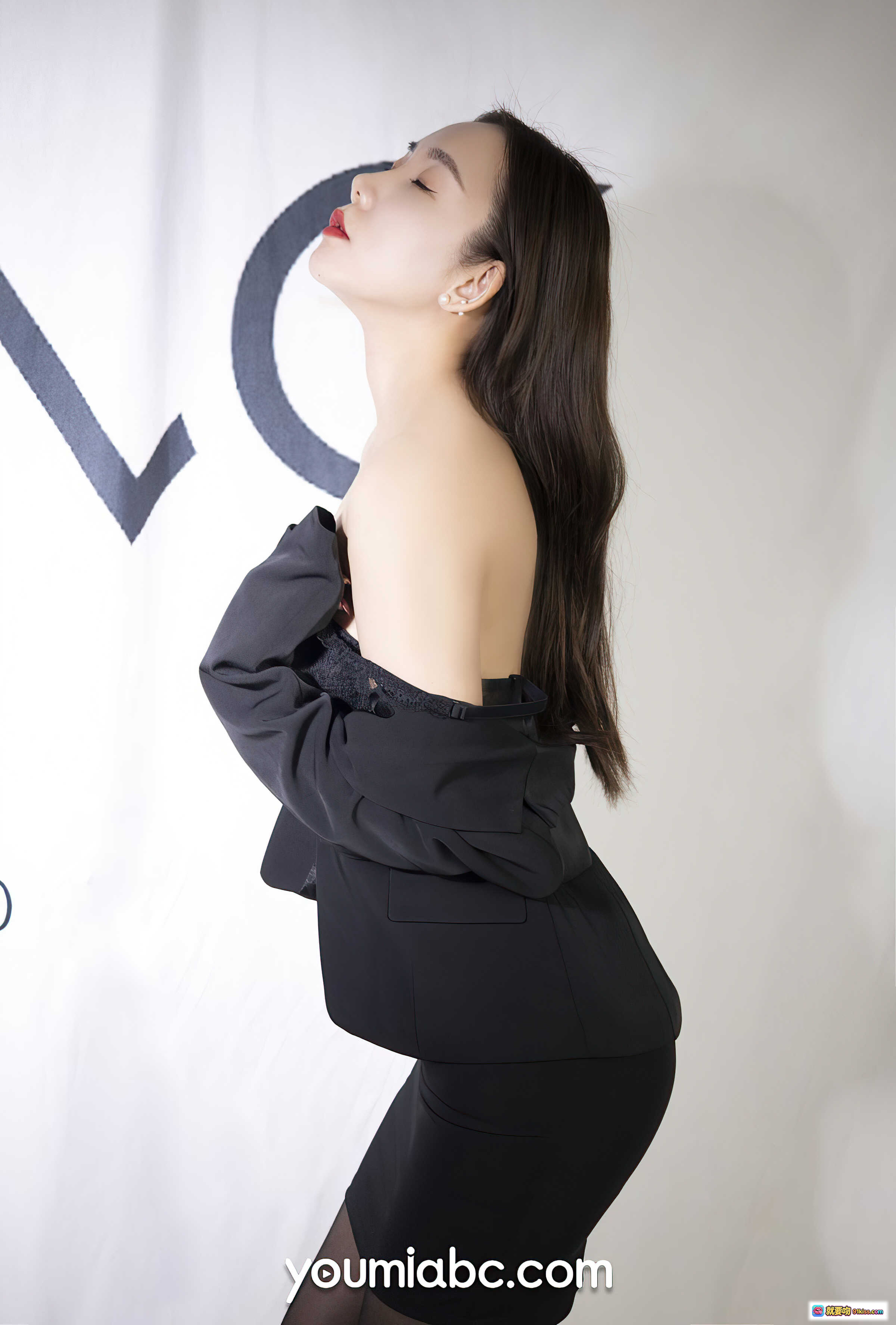 图片[8] - YouMi尤蜜2021.05.13丰臣羽立试镜实录黑蕾丝内衣黑丝美腿私房写真51P - 就要吻