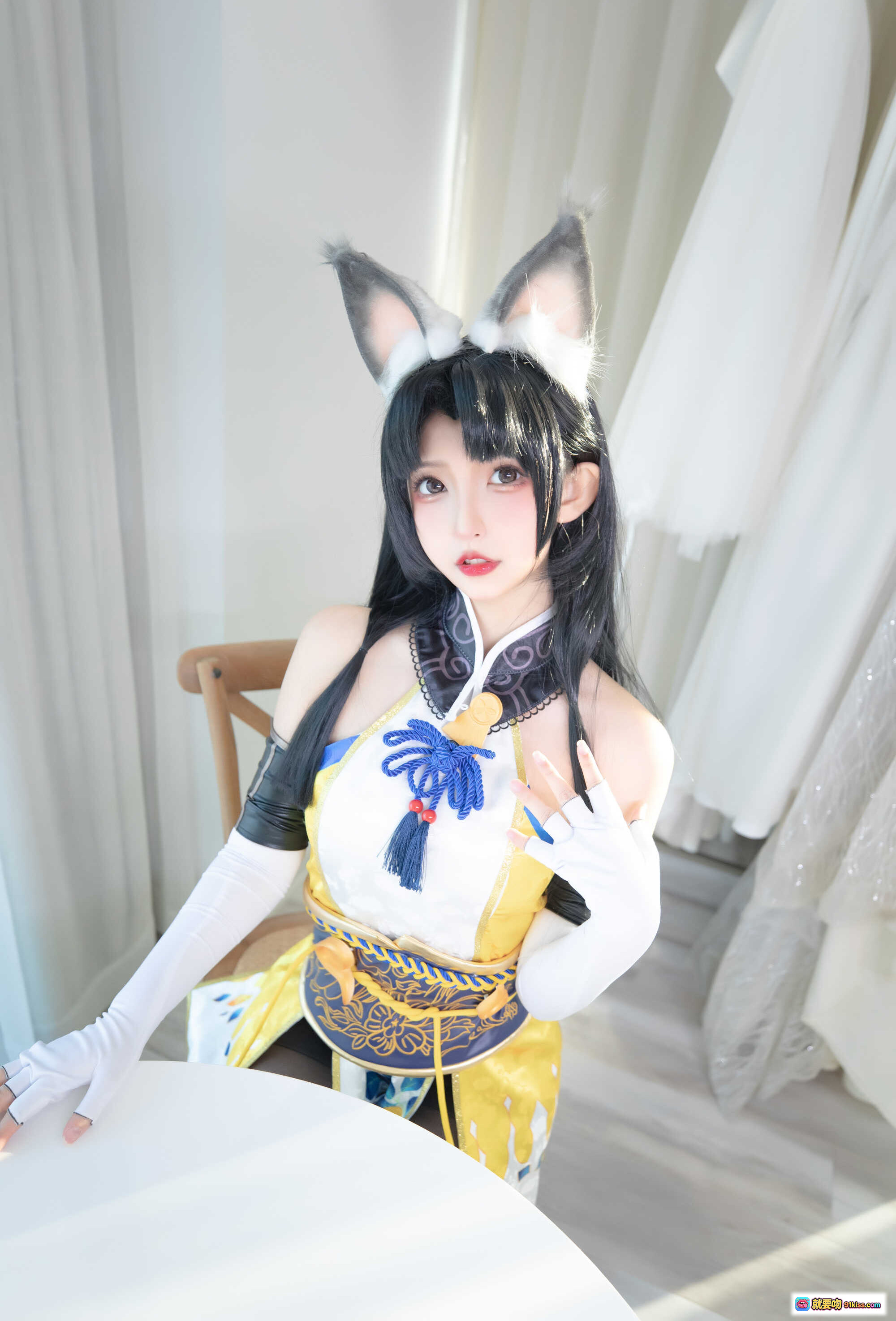 图片[8] - 神楽坂真冬NO.093黑丝胡桃cos第四季8写真75P高清美腿性感跪姿室内窗边场景 - 就要吻